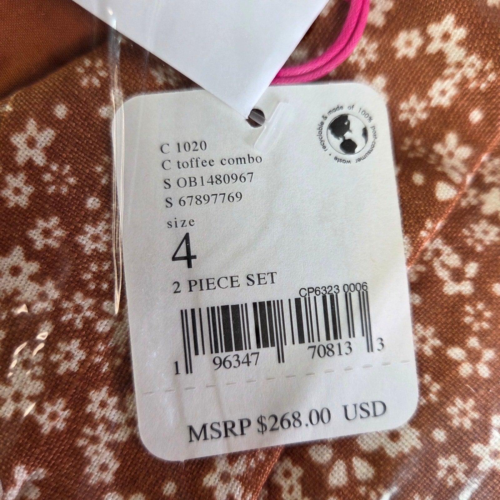 Free People Maggie Linen Suit Toffee Combo Size 4 NWT – 2‑Piece Set