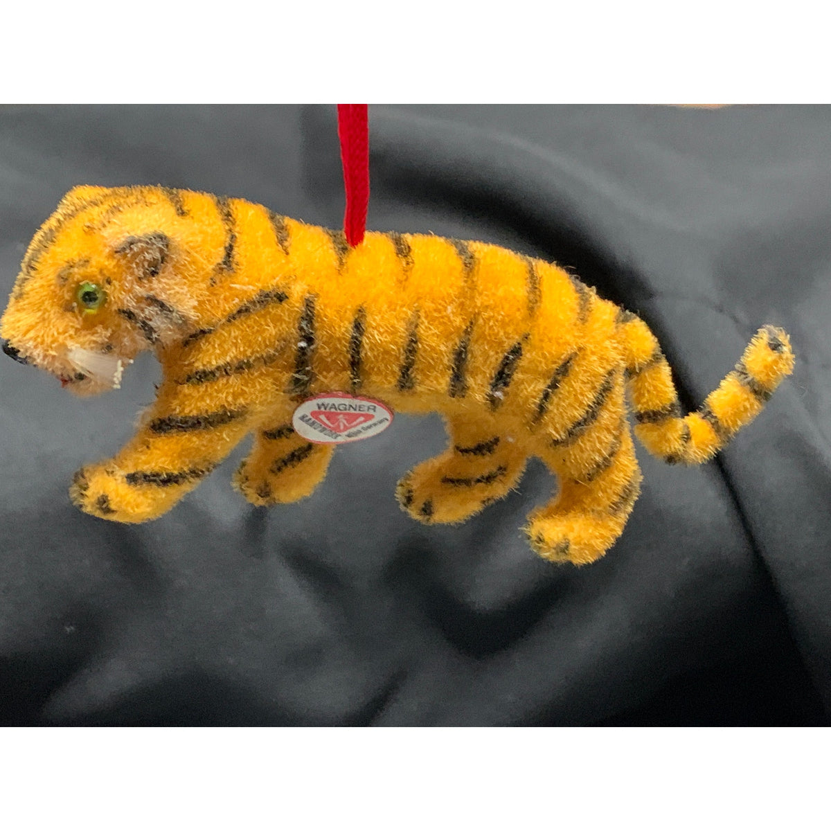 Vintage Wagner Handwork Flocked Tiger Figurine West Germany 1966-1983