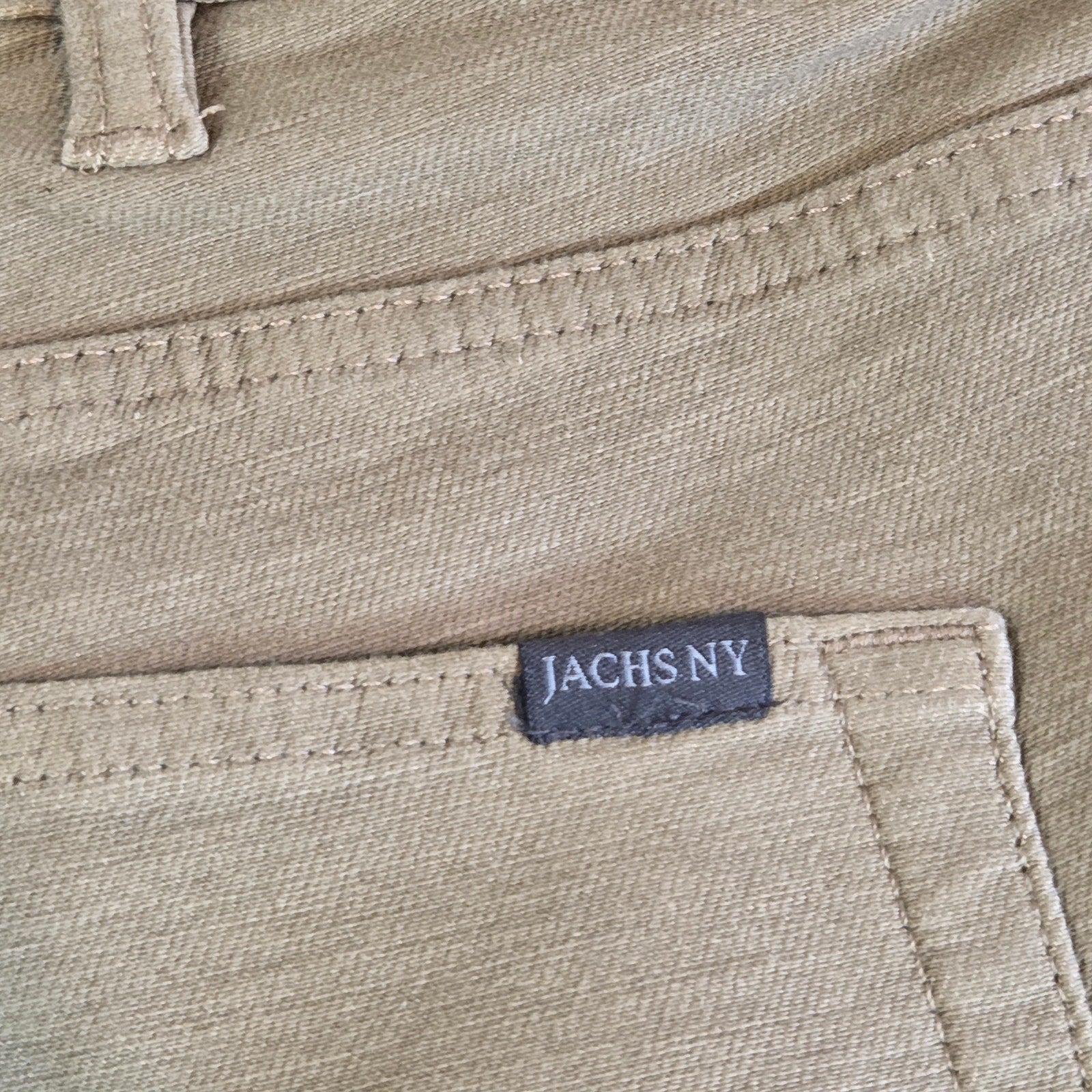 JACHS New York Straight Fit Pants 38x32 Tan 5 Pocket Flex Waistband NWT