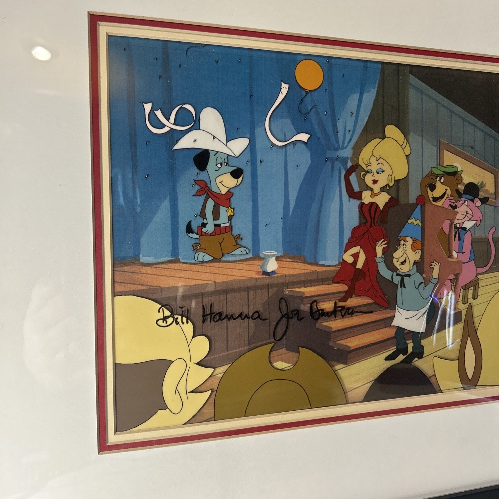 Hanna-Barbera 1988 Cel “The Good, The Bad, The Huckleberry” Framed Art