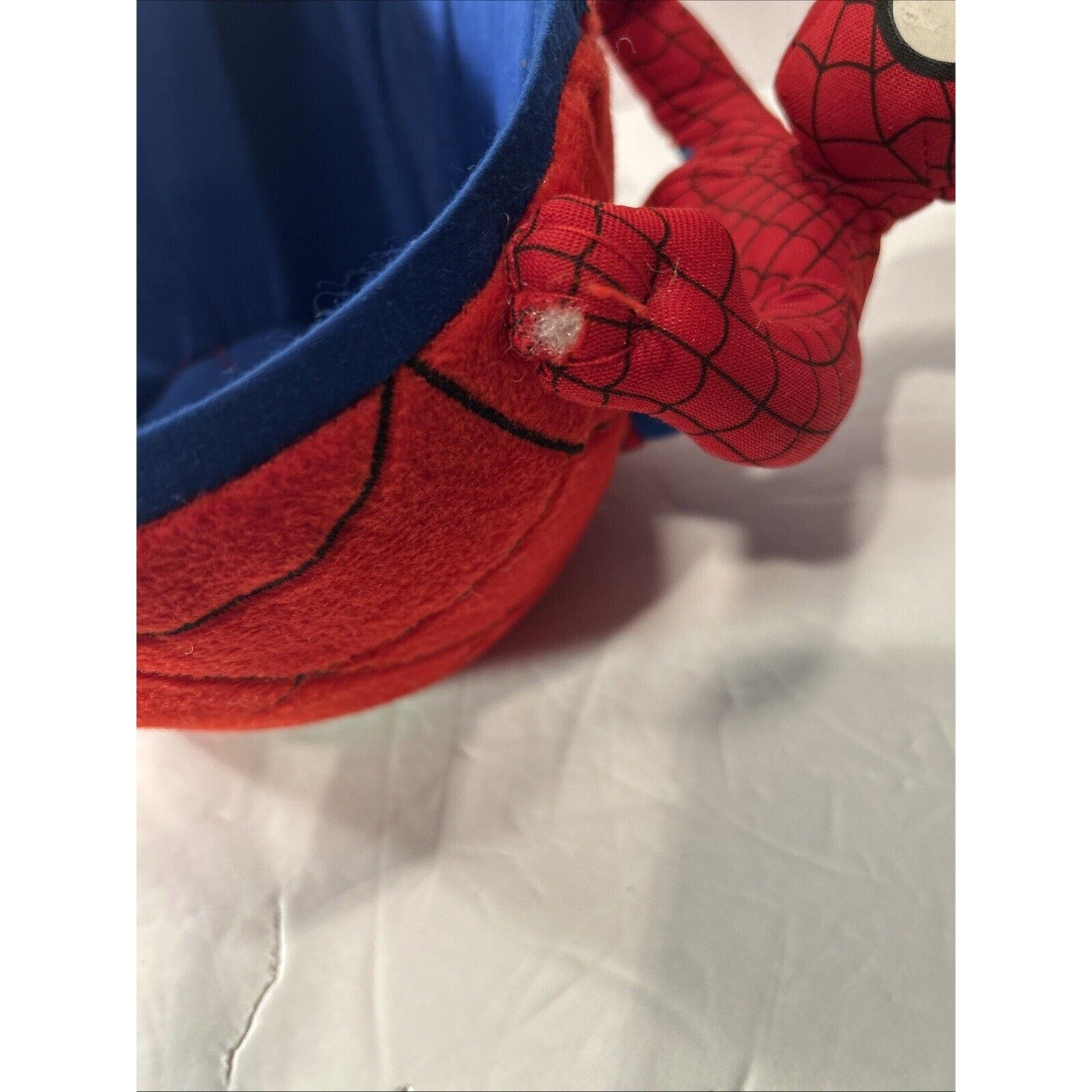 Marvel Spiderman Jumbo Soft Plush Basket Bucket Pail Halloween Candy