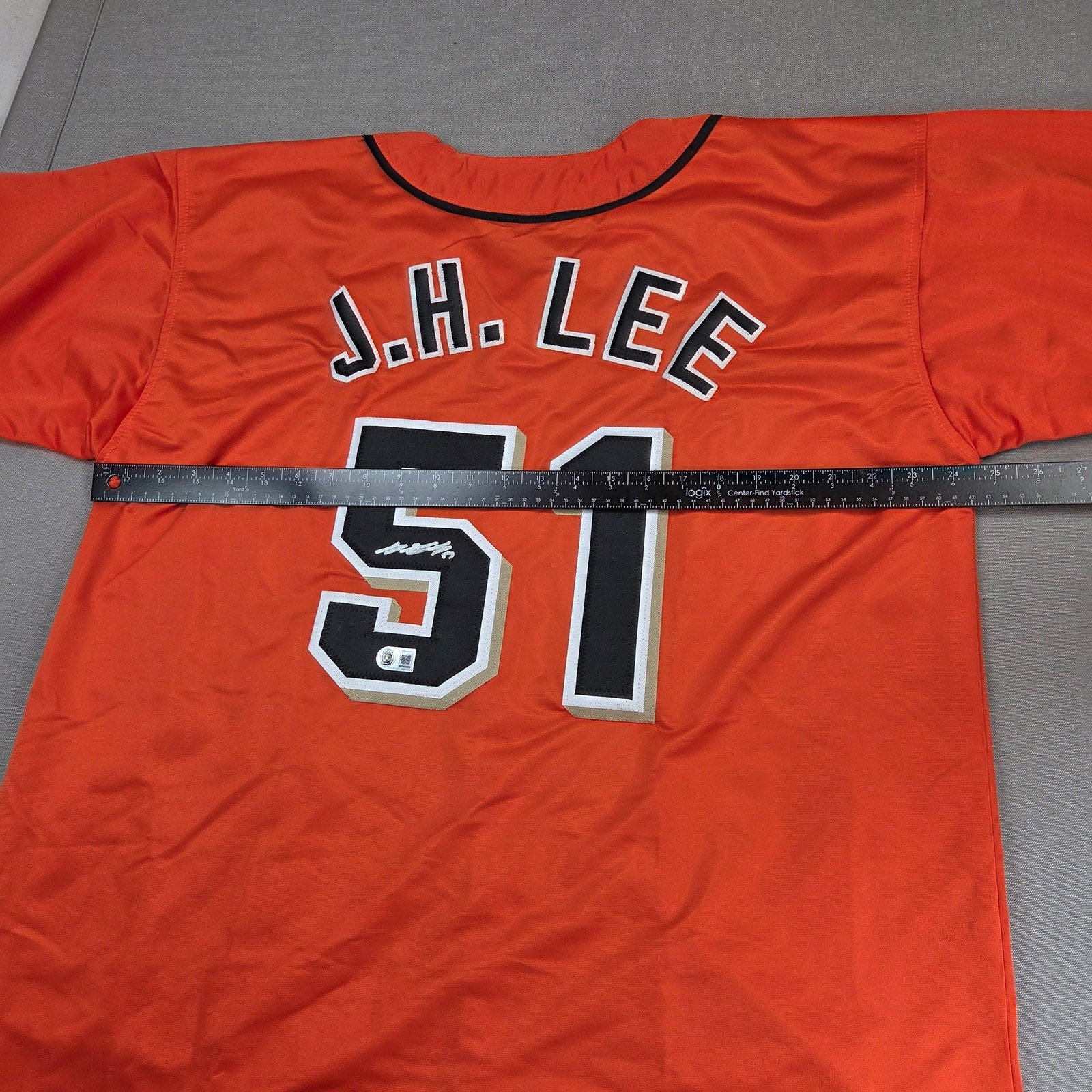 Jung Hoo Lee Signed Custom San Francisco Giants Jersey BAS Witness English Auto