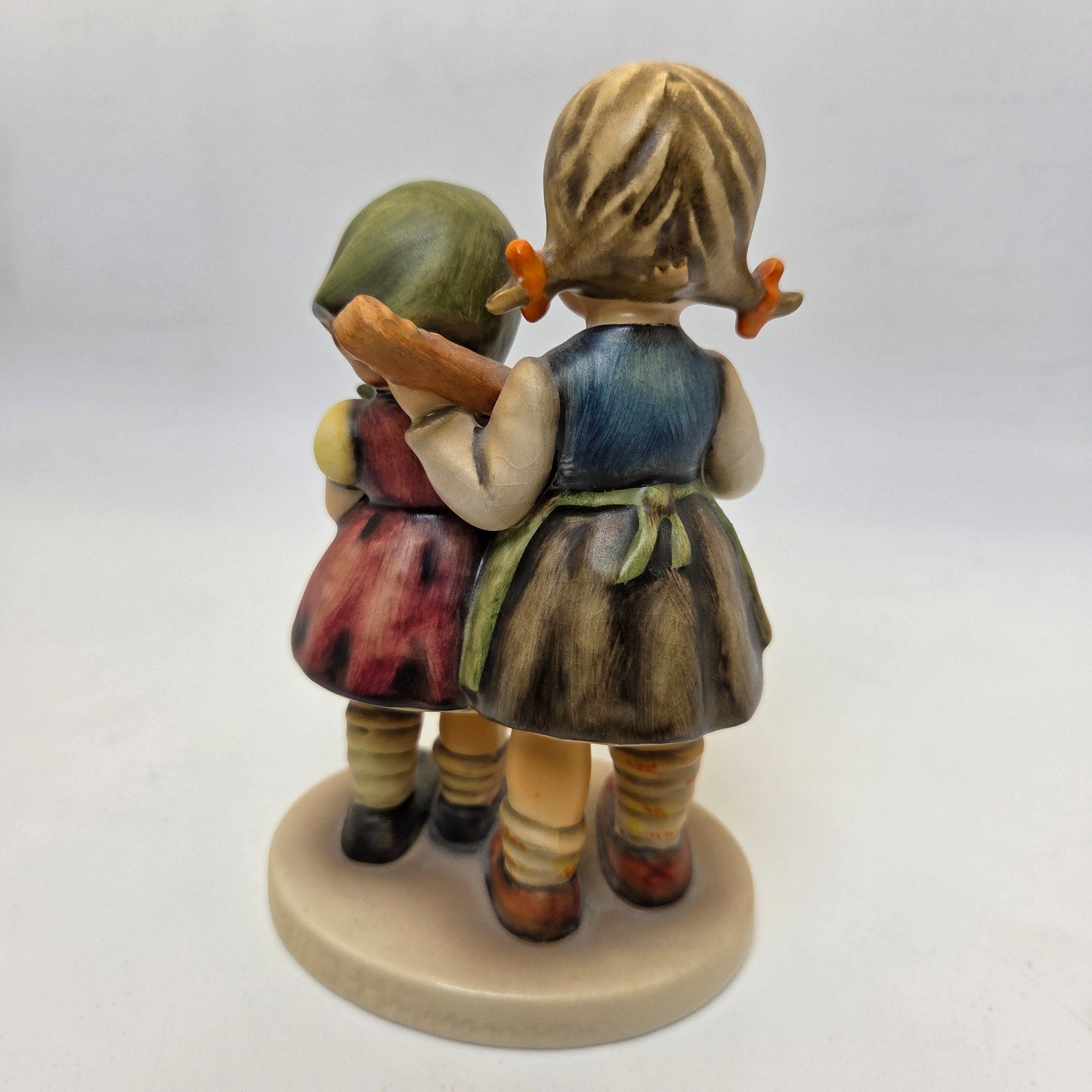 Goebel Hummel 130 Duet Two Girls Singing Figurine Mandolin W Germany 5”