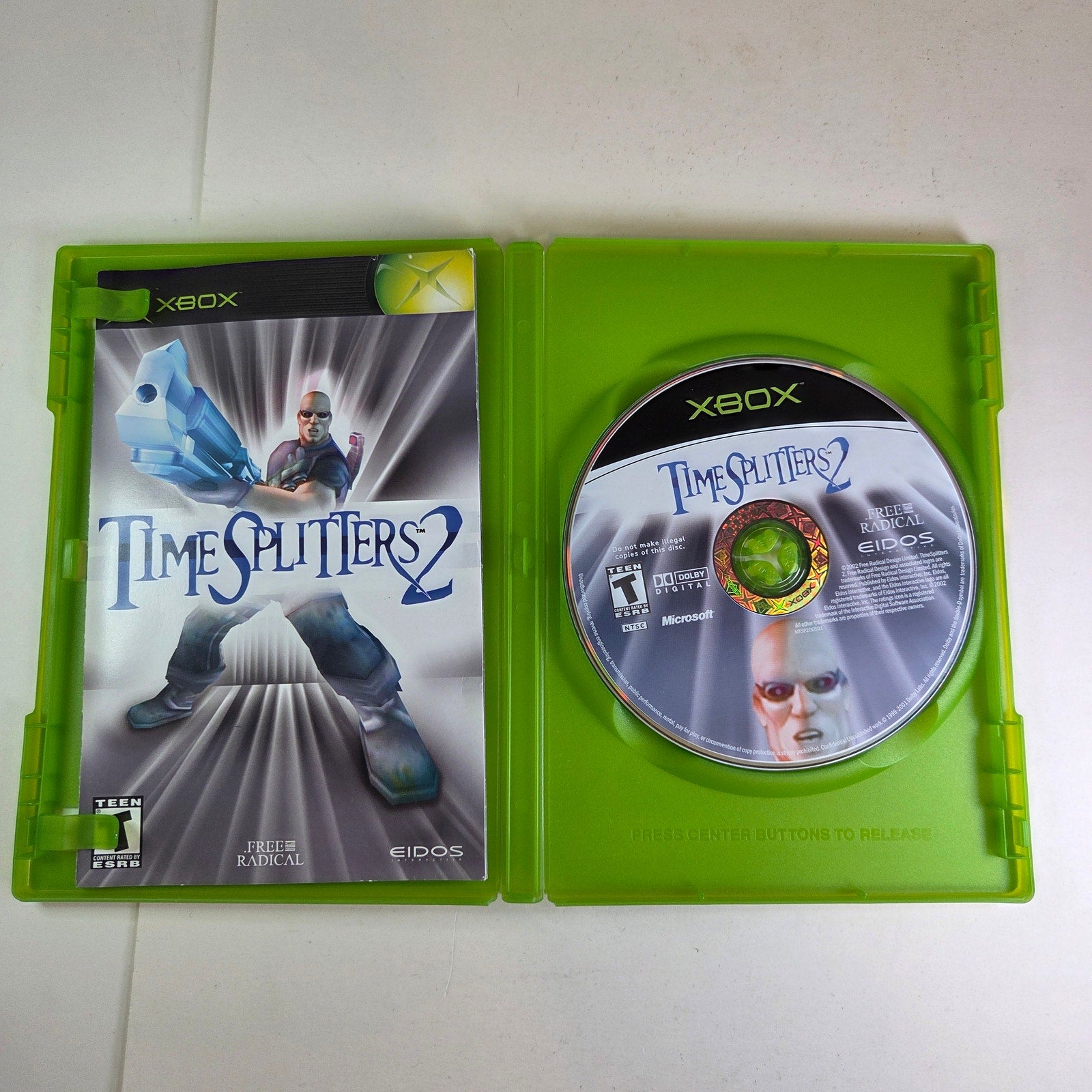 TimeSplitters 2 Xbox 2002 Complete CIB Tested Eidos Free Radical Shooter