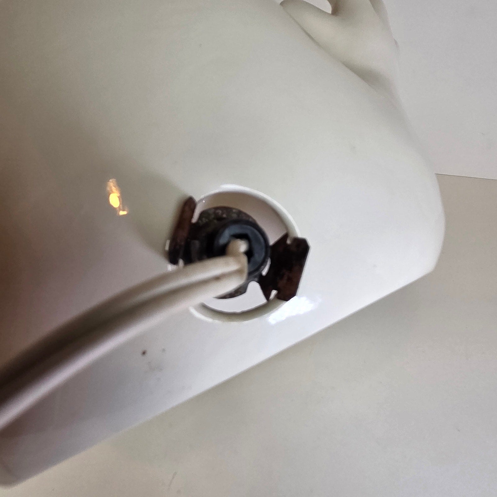 Light-Up Ceramic Ghost Candy Dish Halloween Decor SC Signed 12"x9"x9"