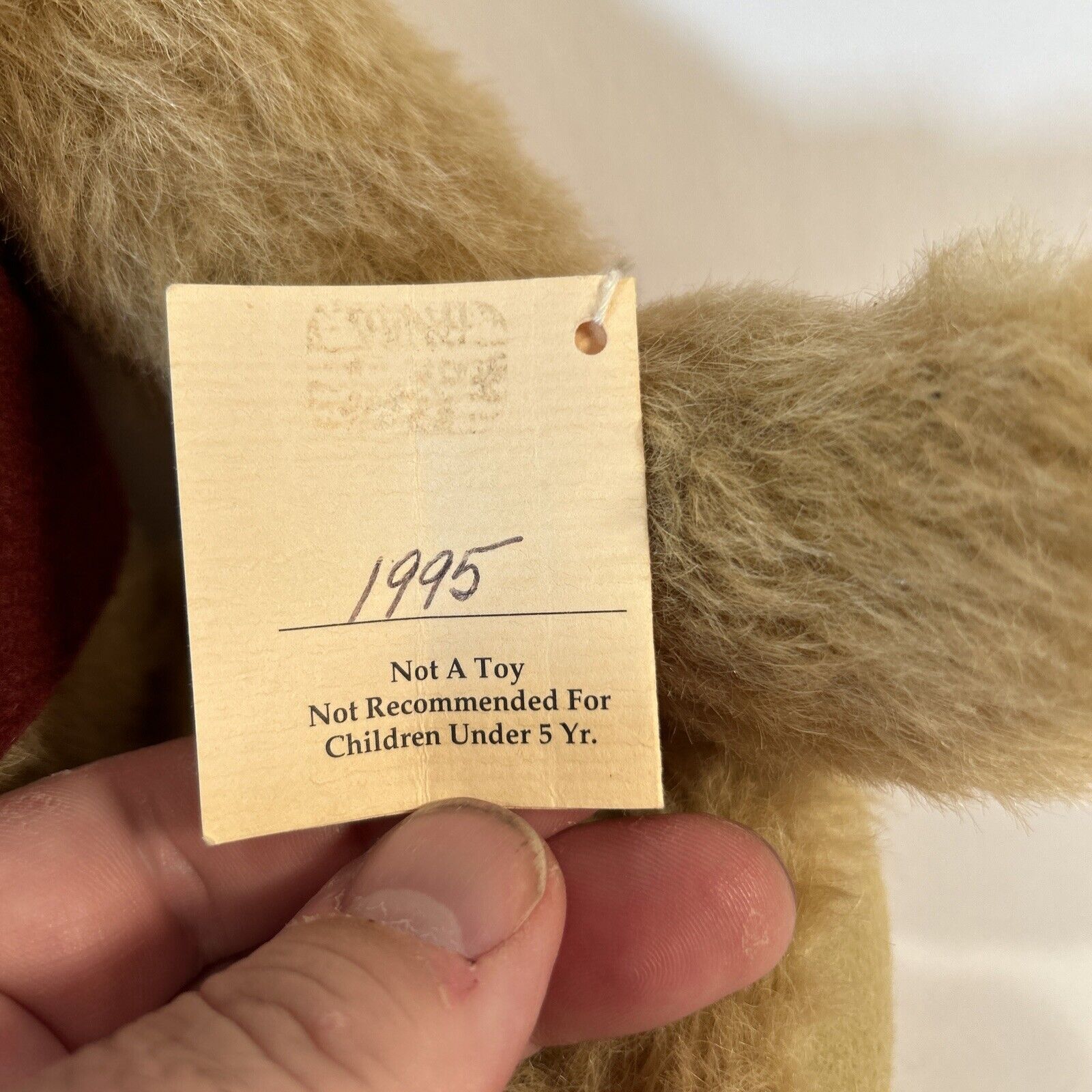 1995 Pat Murphy Bear "Silly Olde Bear" 16" Mohair Artist Signed USA Vest Rare