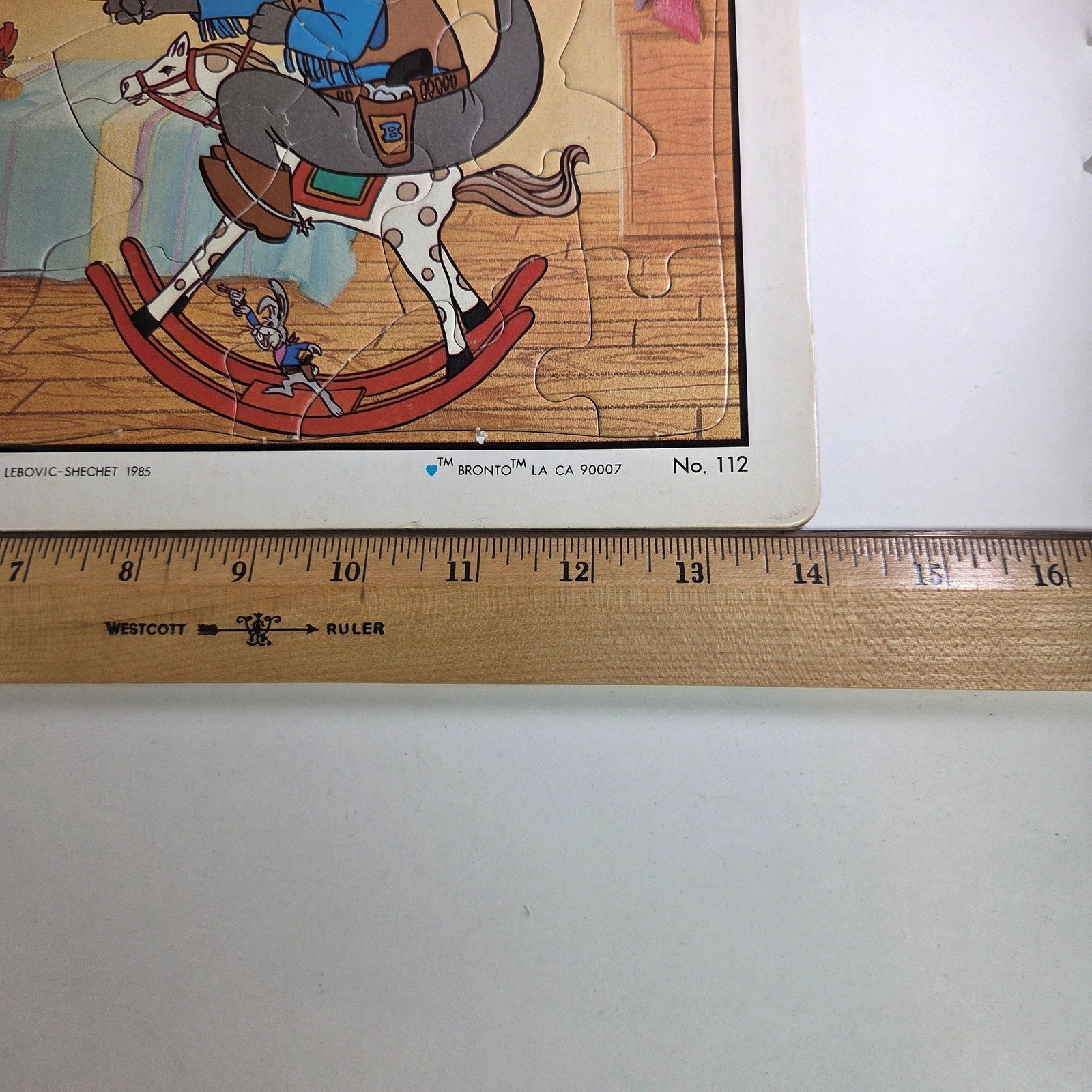 Vintage 1985 Bronto the Loveable Dinosaur Tray Puzzle No.112 Kids 15x12