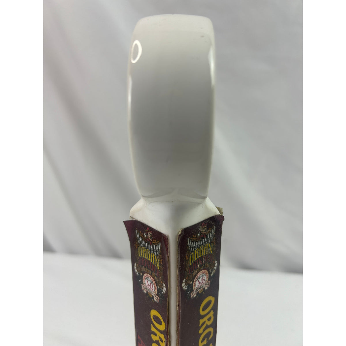 Mankato Brewery Organ Grinder Amber Ale Ceramic Beer Tap Handle Minnesota
