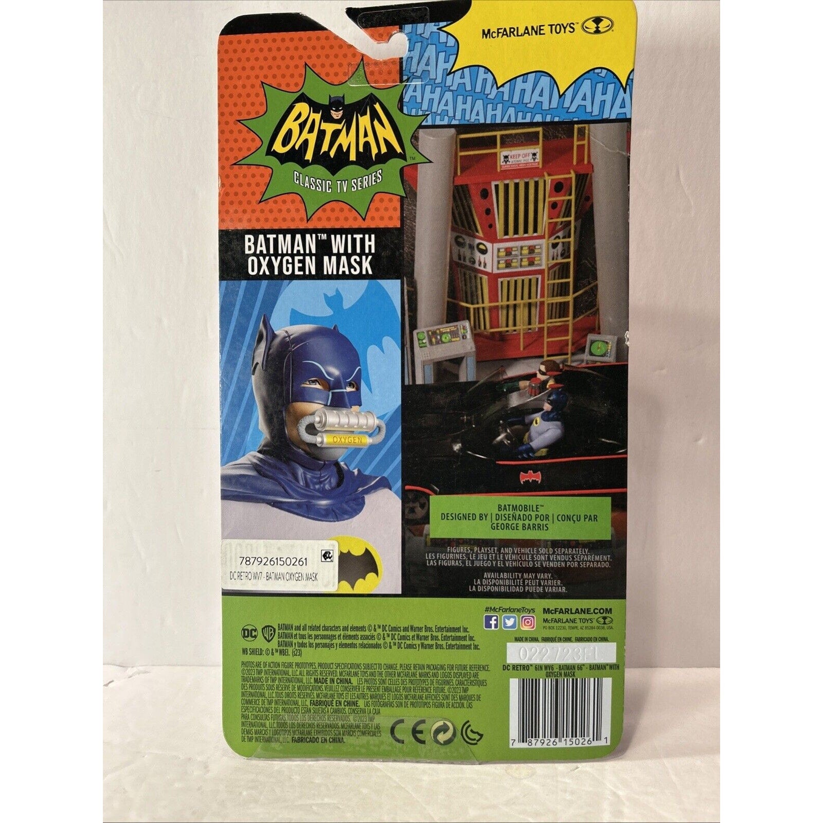 DC Batman w/Oxygen Mask Classic TV Series McFarlane Retro 1966 Action Figure