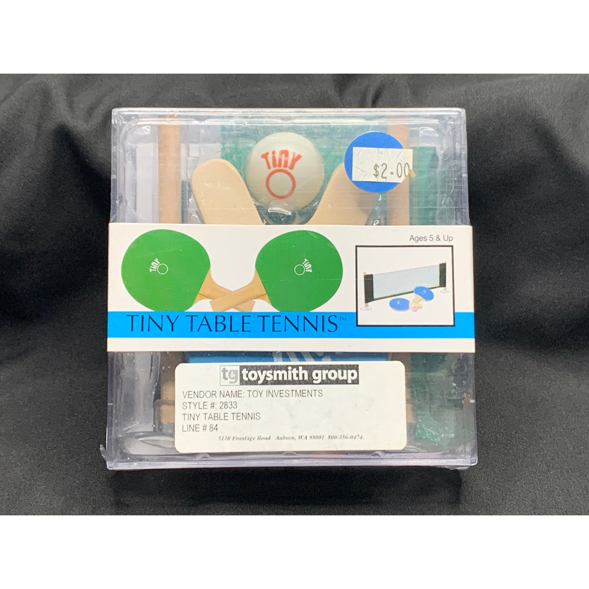 Toysmith Tiny Table Tennis 2004 Mini Ping Pong Set Sealed NOS Item 2833