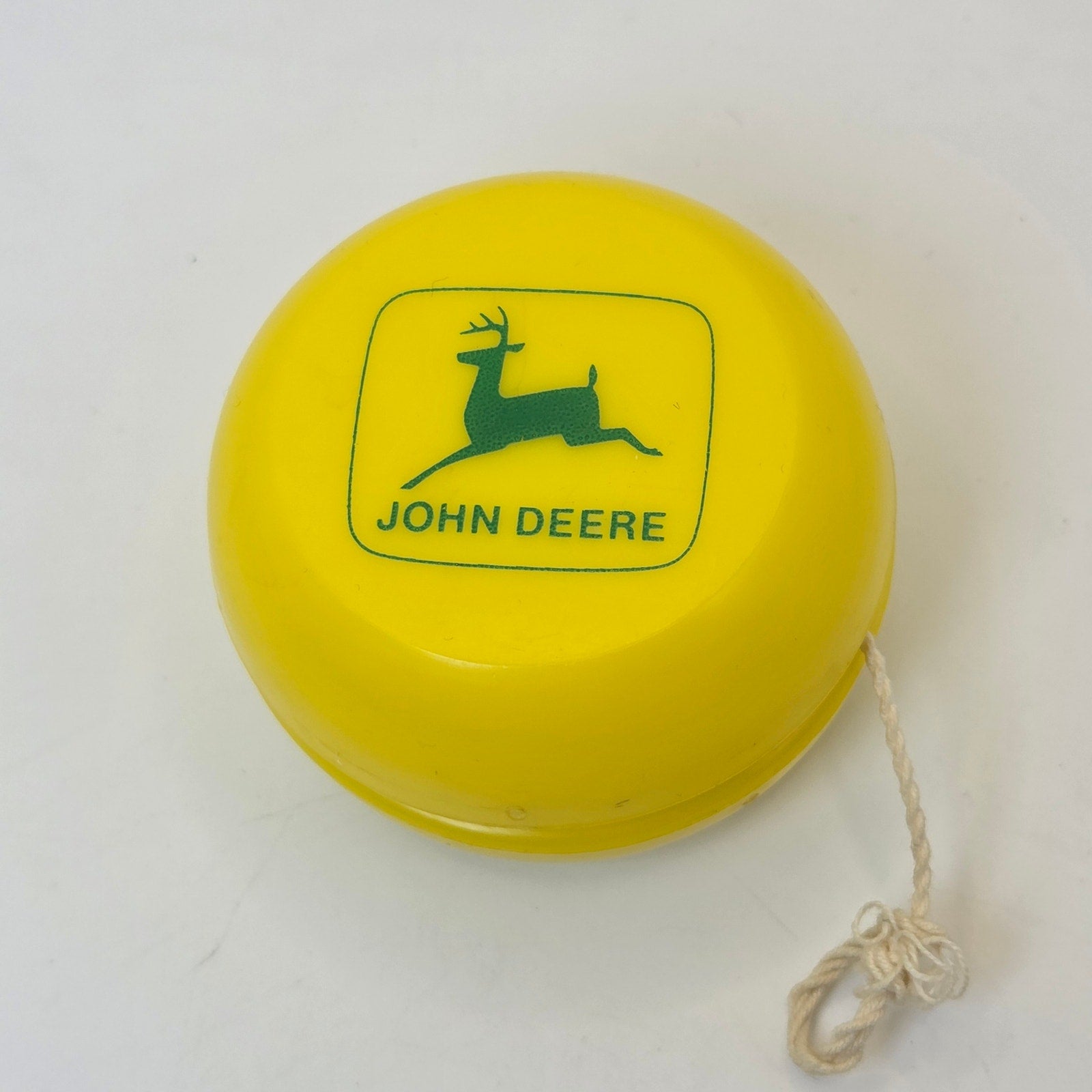 John Deere Logo Yo-Yo Yellow Plastic Farm Tractor Promo Toy 34” String