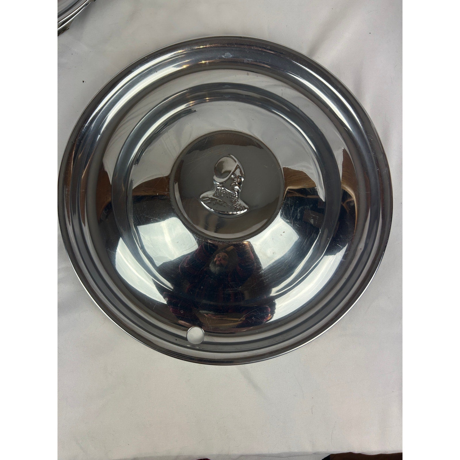 1951–1952 DeSoto Deluxe 15 Inch Chrome Hubcaps Set of 4 Vintage