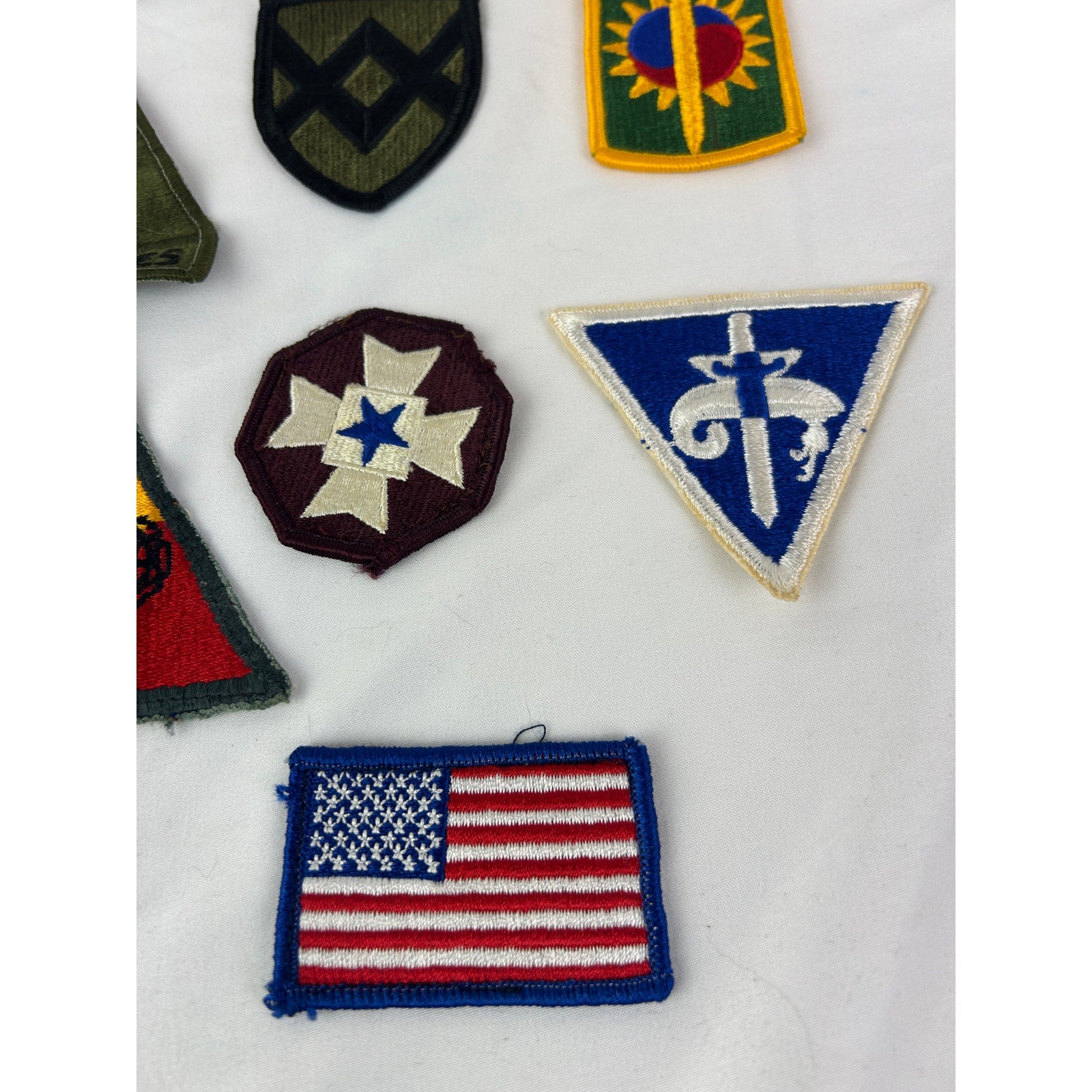 Vintage US Army Patches Lot USAR Strips Armor Division Patches 23 pcs