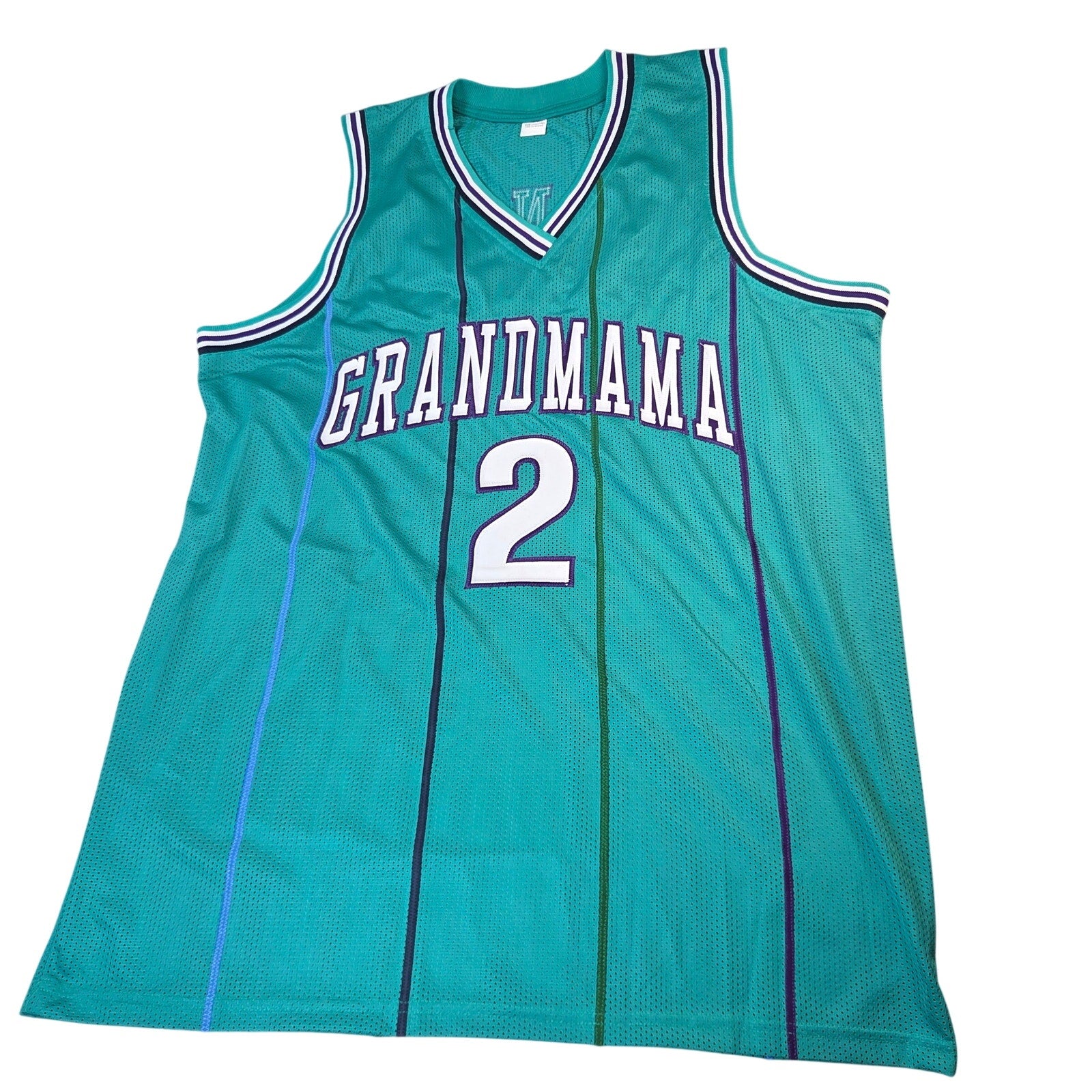 Larry Johnson Signed Charlotte Hornets Grandmama Custom Jersey JSA COA XL