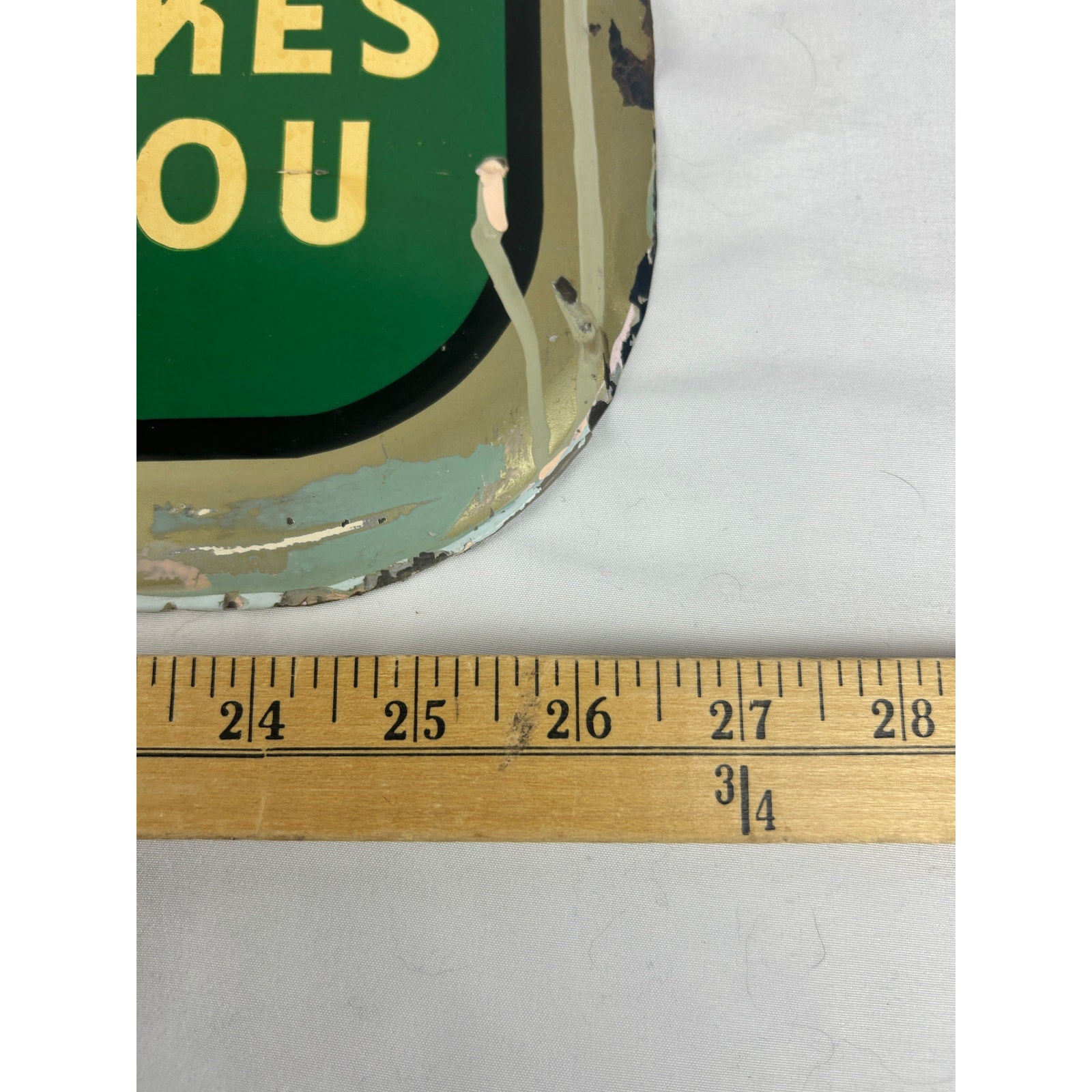 Original 1941 7UP Embossed Metal Sign You Like It It Likes You 9-41 Stout
