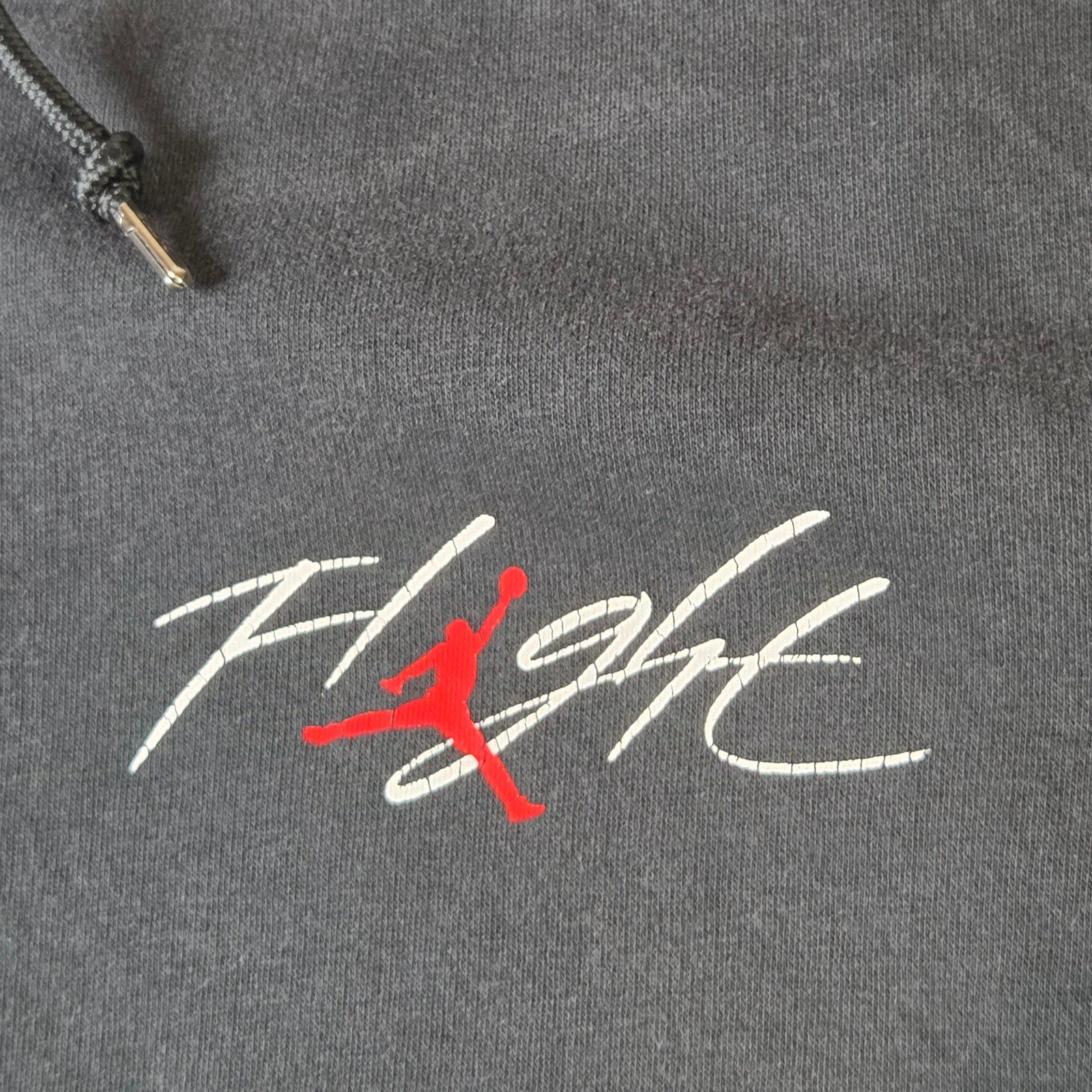 Jordan Flight Black Full Zip Hoodie Mens XL Made in China Basketball Wear