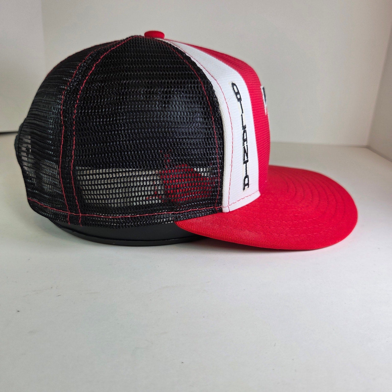 Vintage 1980s Atlanta Falcons Trucker Hat Snapback Mesh Cap USA Lucky Stripes