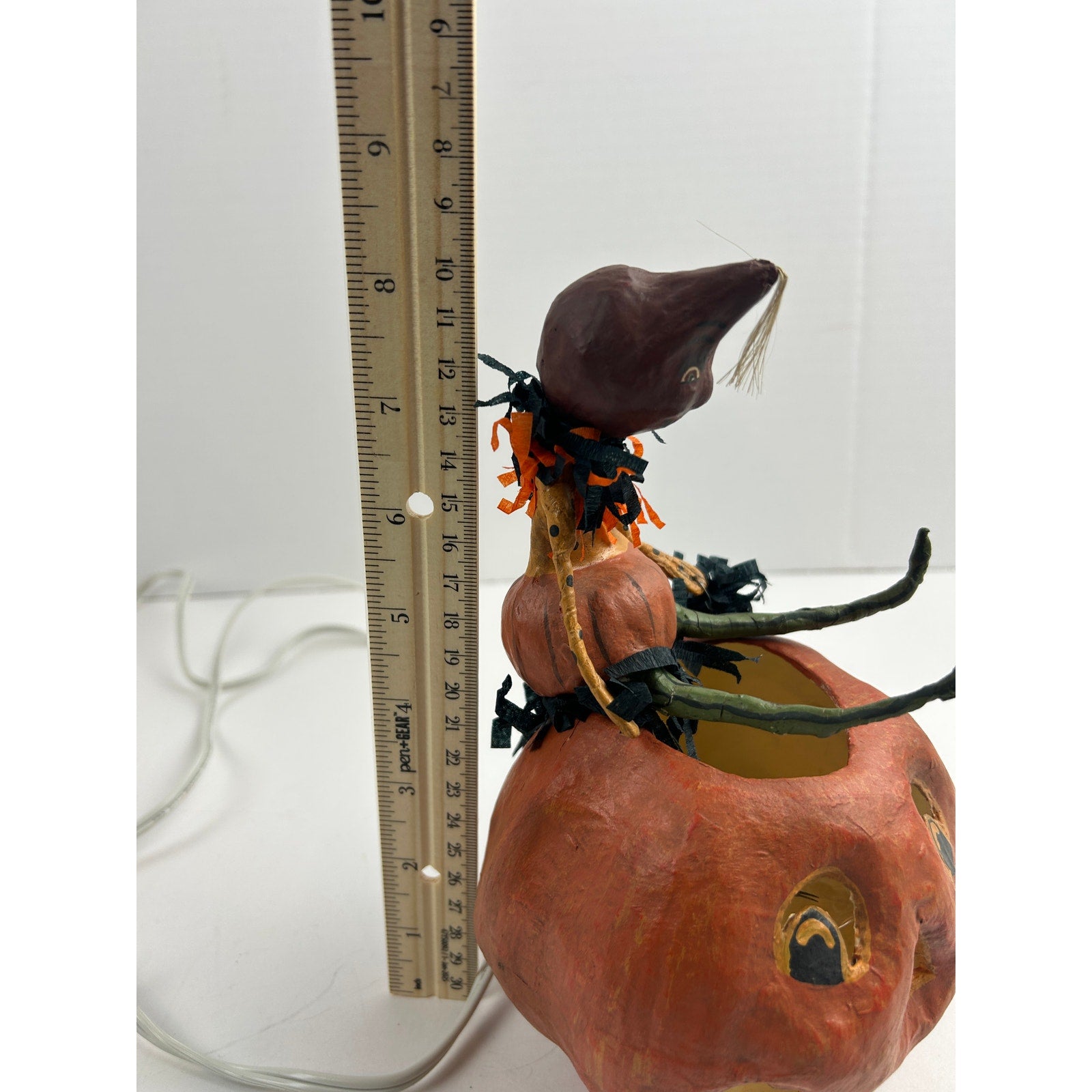 Bethany Lowe Halloween Light Jack-o-Lantern with Elfin Figure Virginia Betoine