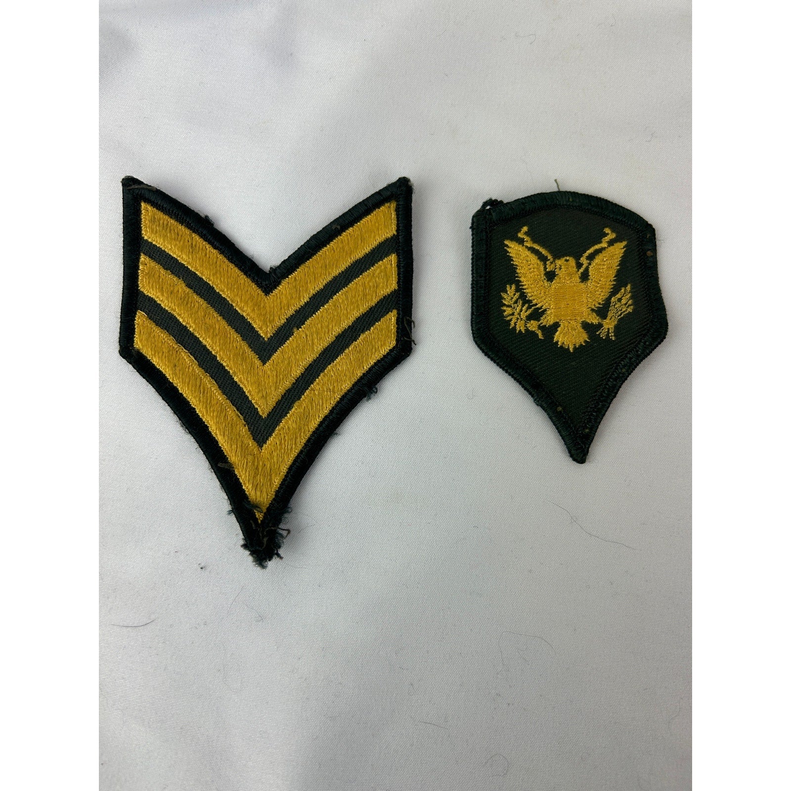 Vintage Military Chevron Patch Lot Eagle Rank Insignia 7pc