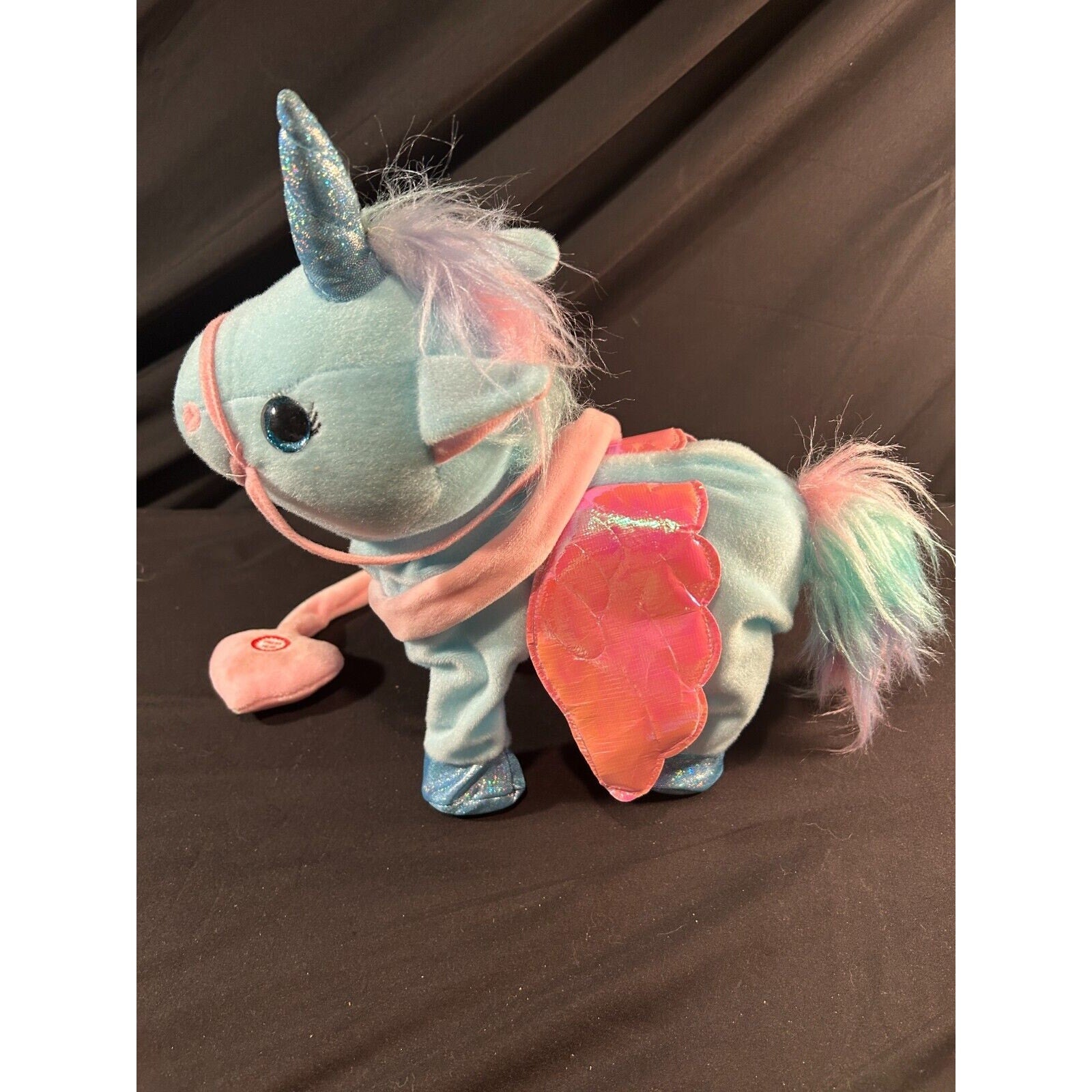 Walking Unicorn Plush Toy with Music Lights Battery Operated