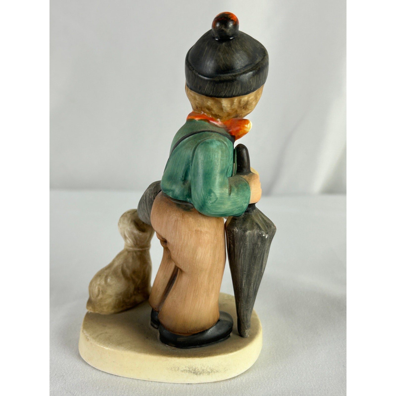 Mid Century Napco Boy Dog Umbrella Figurine Japan Ceramic