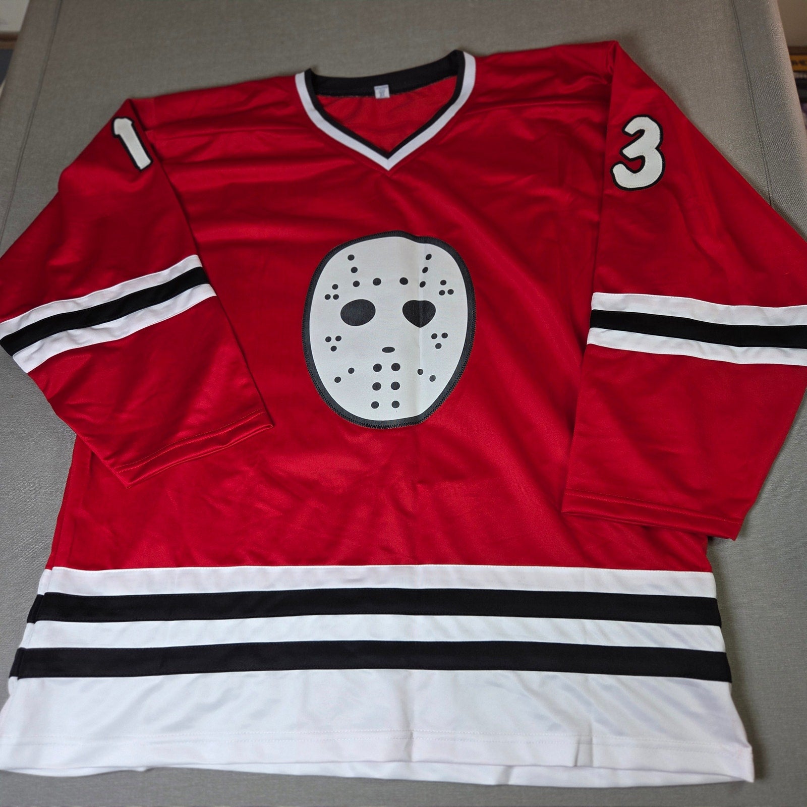 Ari Lehman Jason 1 Signed Jason Voorhees Hockey Jersey JSA COA XL Custom Red