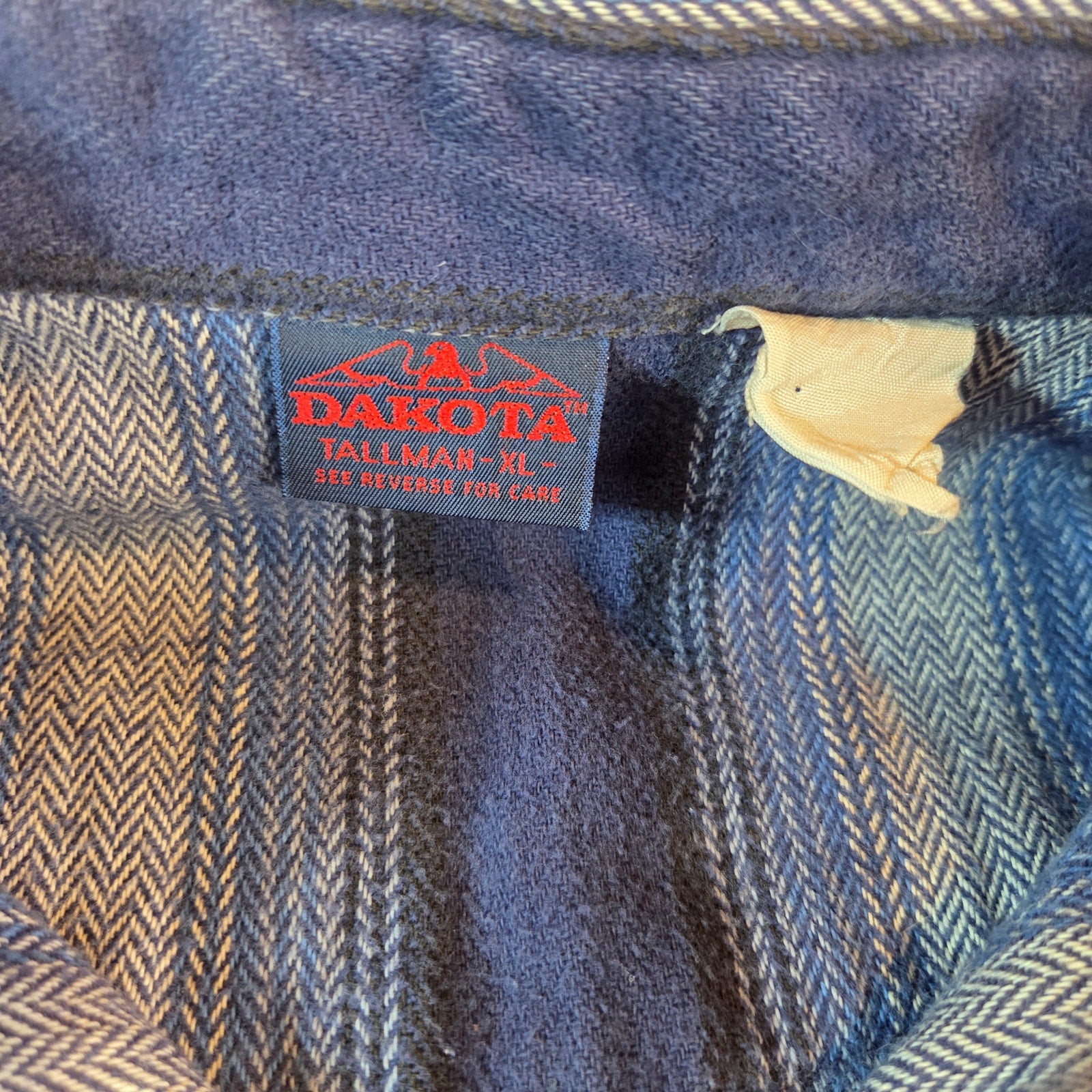 Dakota Tallman Western Pearl Snap Shirt XL Blue Stripe