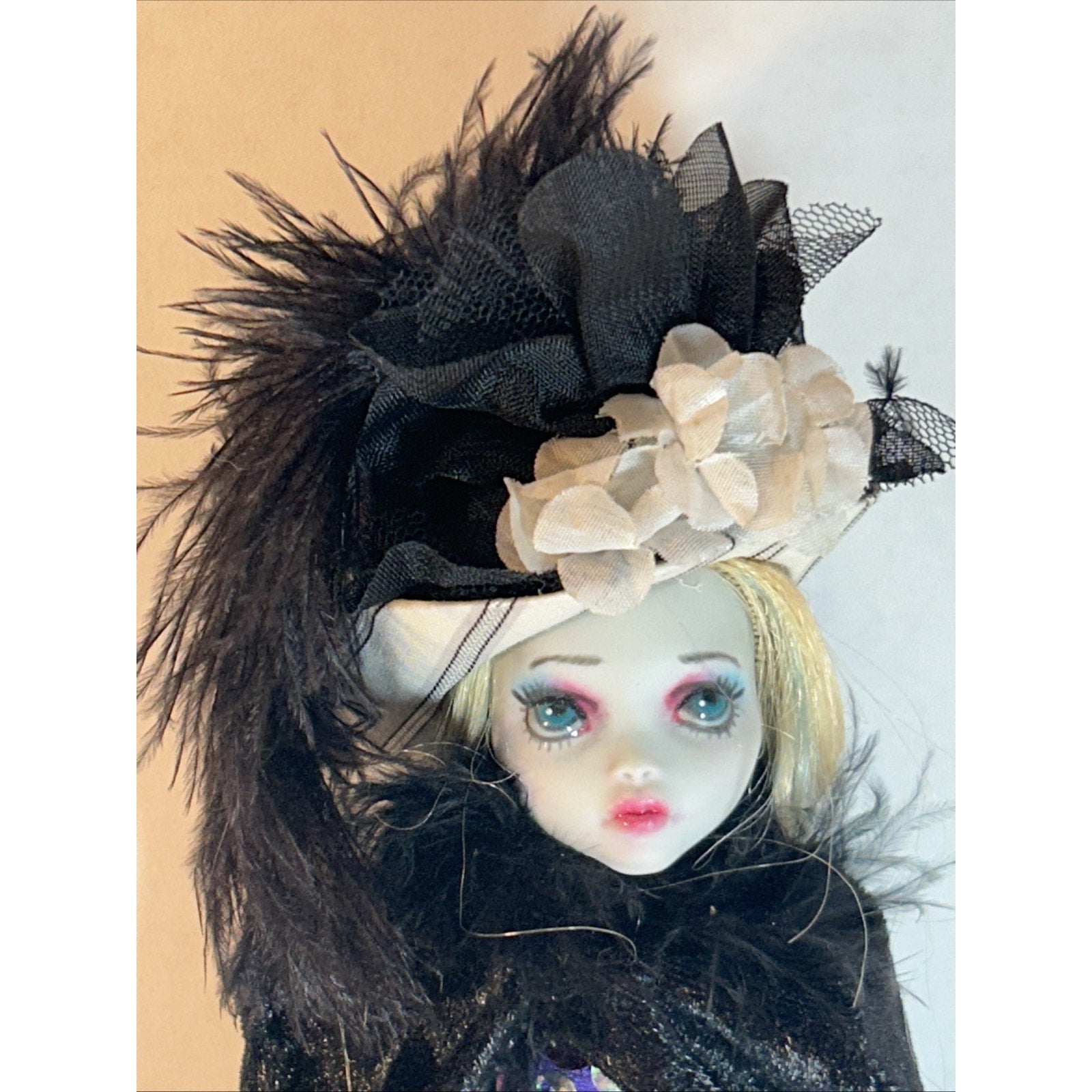 OOAK Repaint Monster High Doll – Gothic Victorian Custom BJD w/ Stand Included