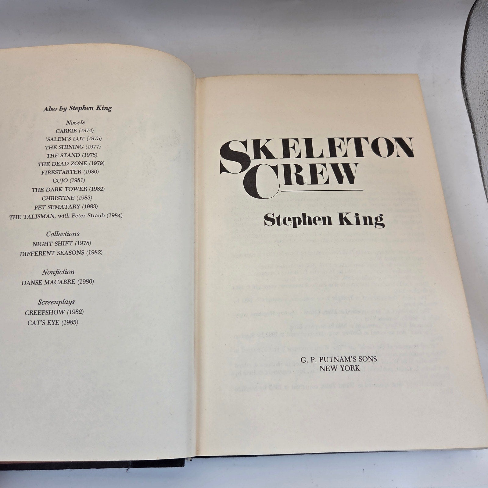 Stephen King Skeleton Crew 1985 First Edition First Printing HC Dust Jacket