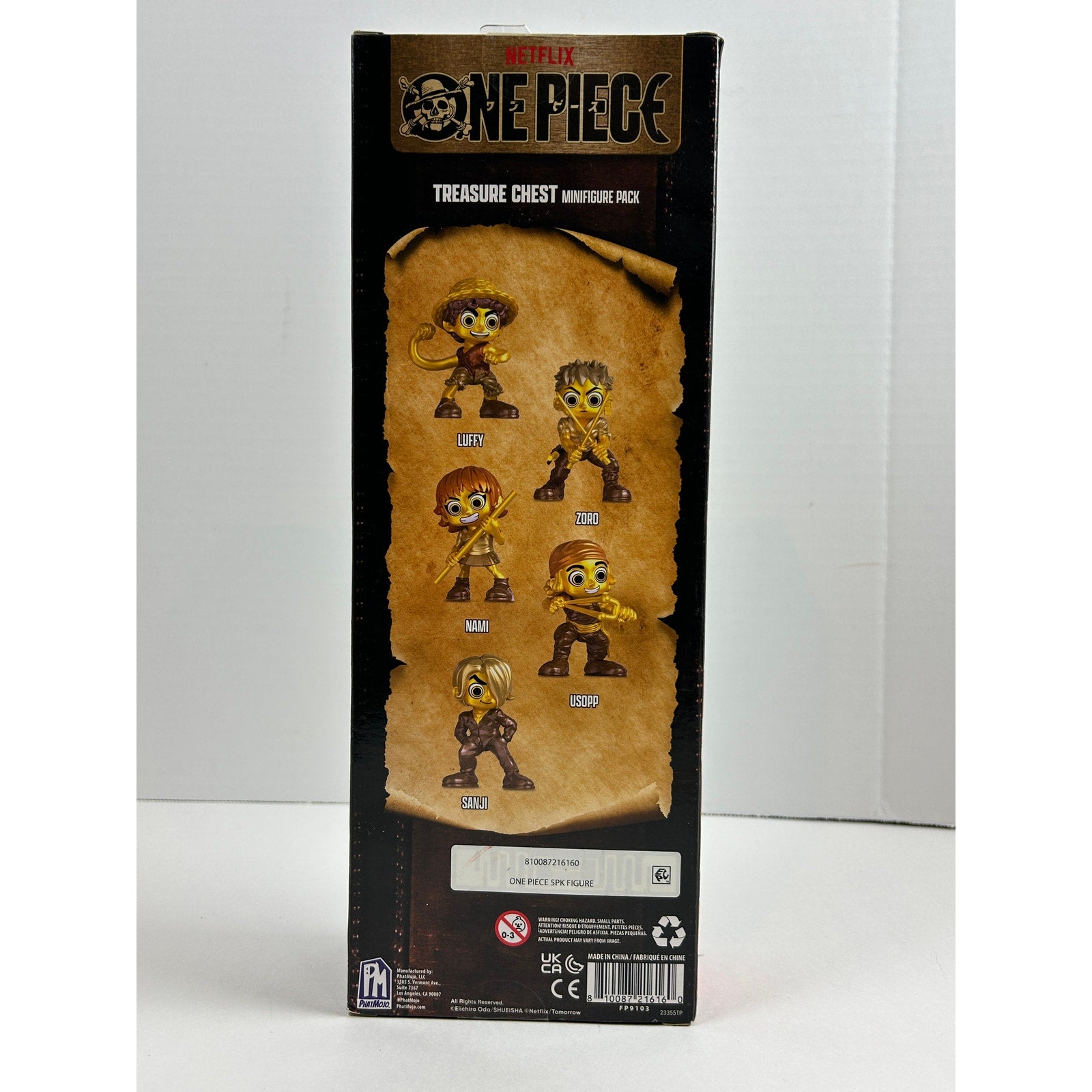 One Piece Netflix Treasure Chest 5-Pack Gold Minifigure Set New / Sealed