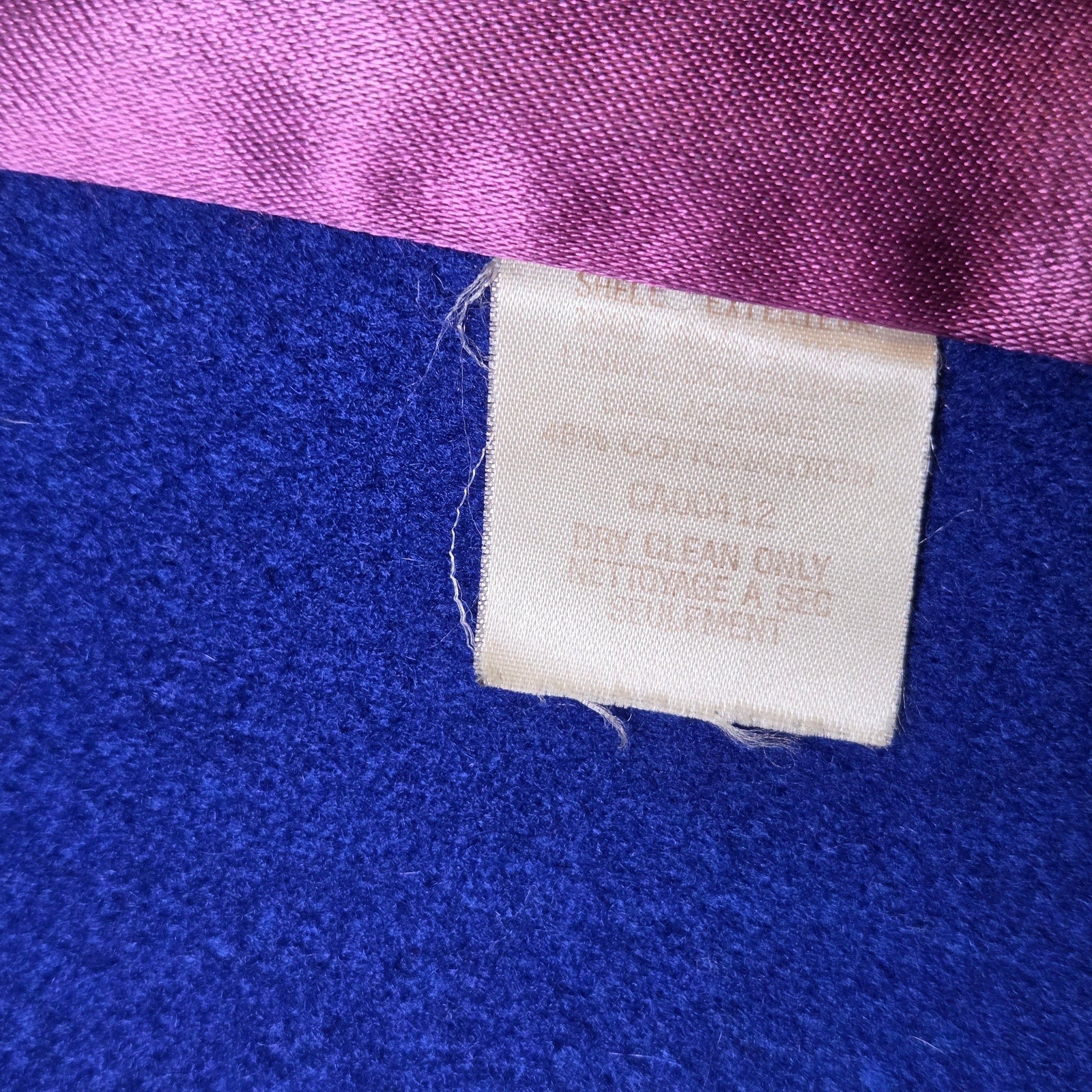 Vintage 80s Jacob-Crowley Wool Overcoat Blue Long Peacoat Made in Canada