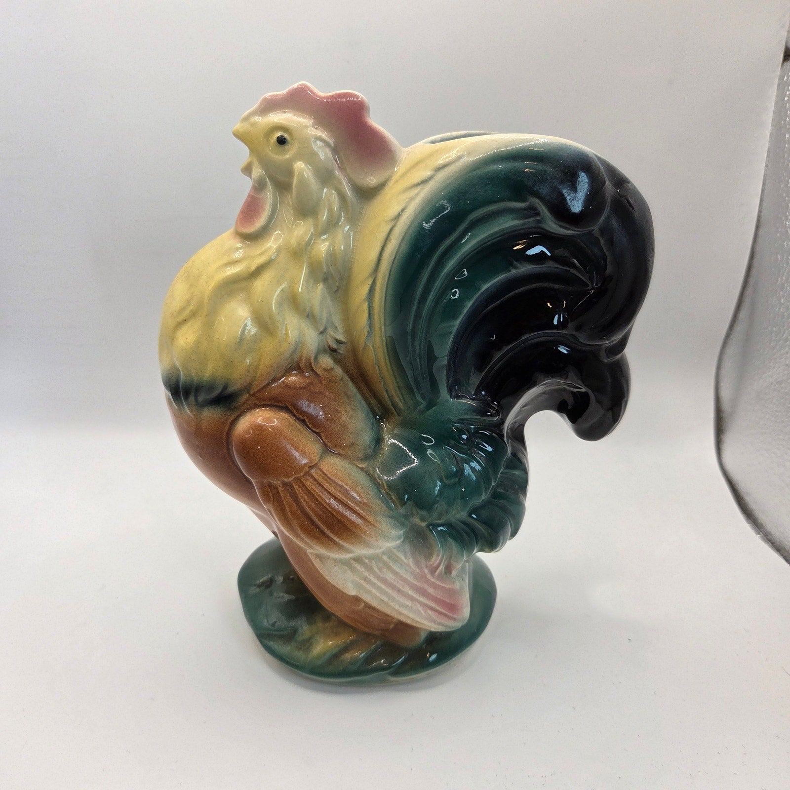 Vintage Royal Copley Rooster Planter Lot of 3 Mid Century Ceramic Pottery