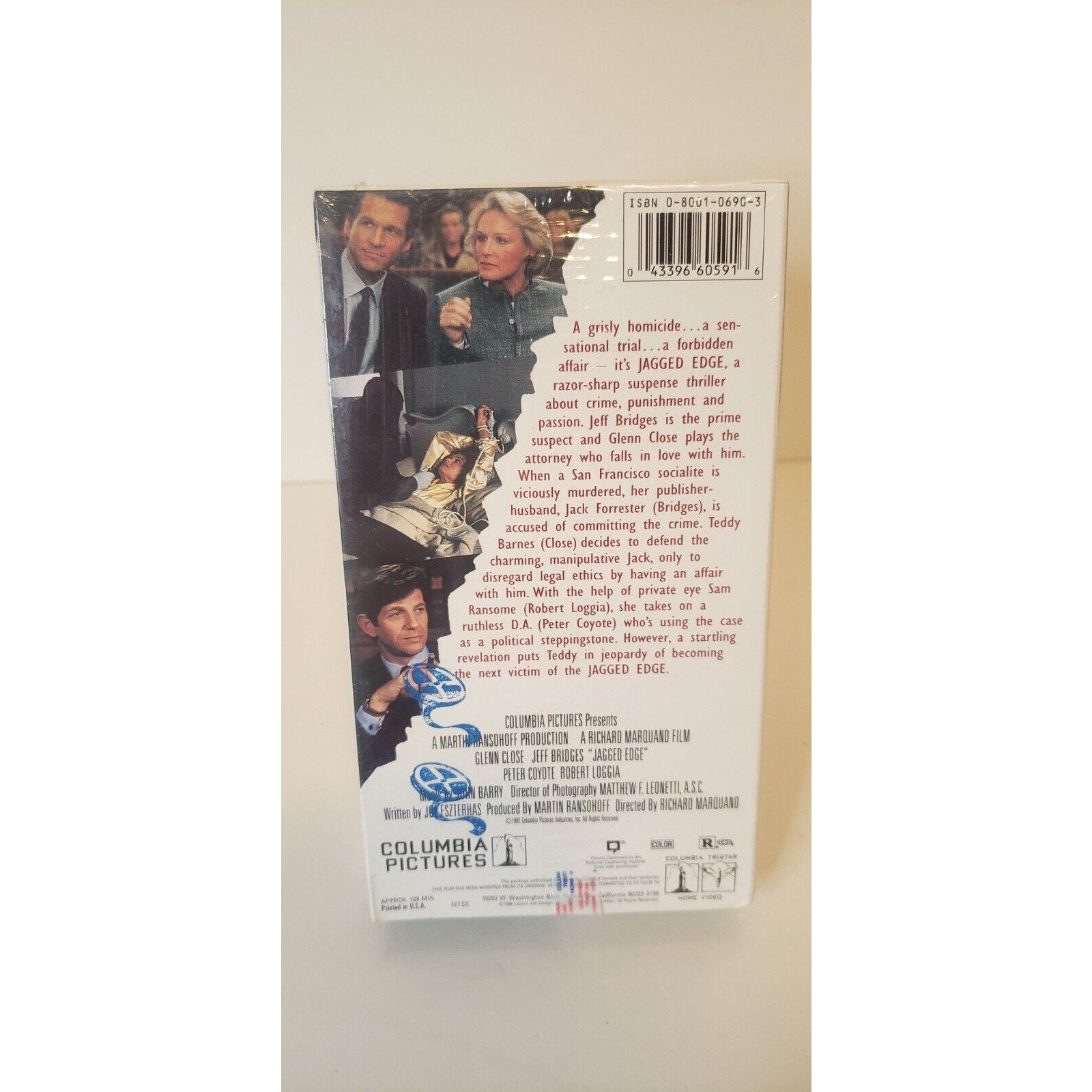 Jagged Edge VHS New Sealed Glenn Close Jeff Bridges 1996