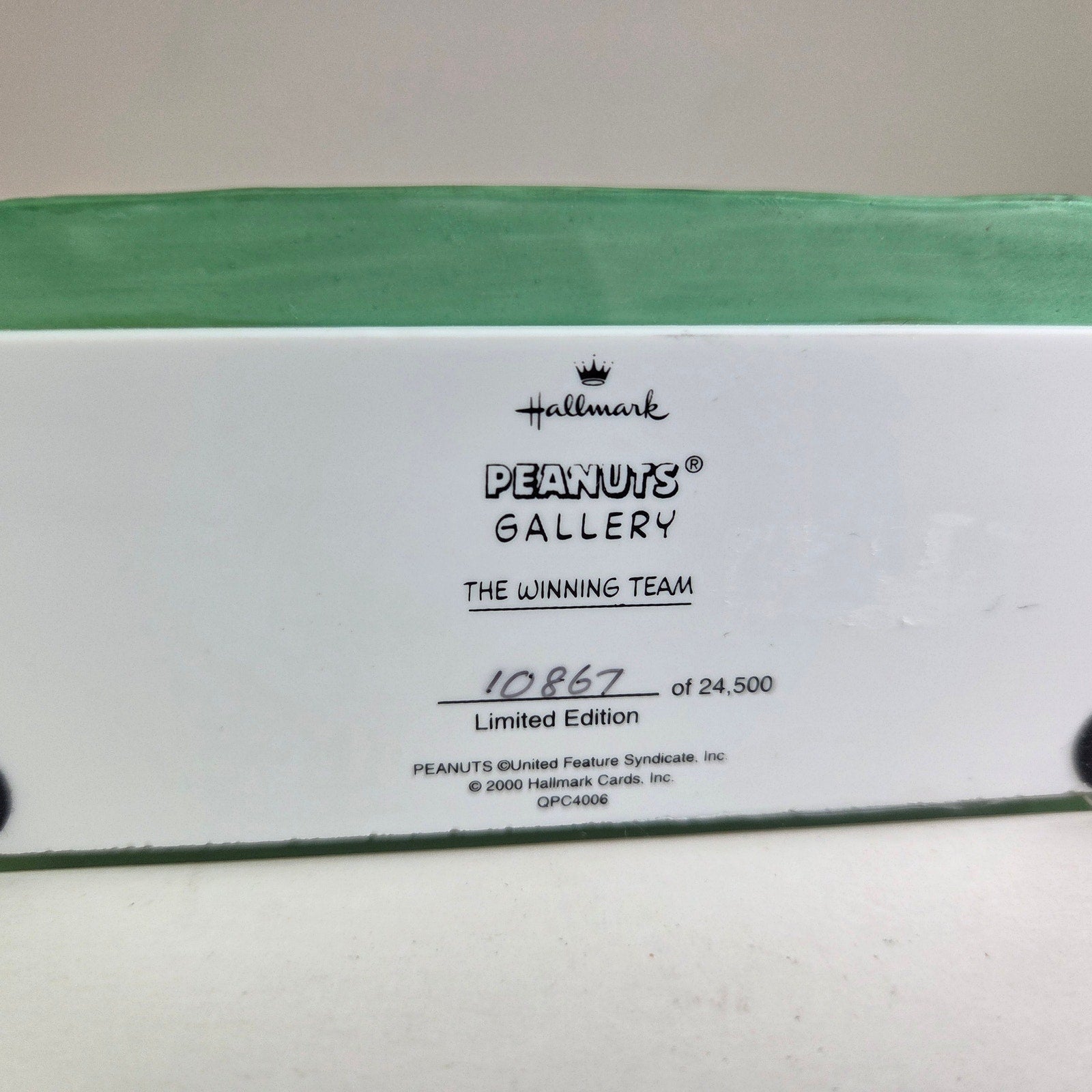 Hallmark Peanuts Gallery The Winning Team Baseball Figurine Snoopy 2000 LE