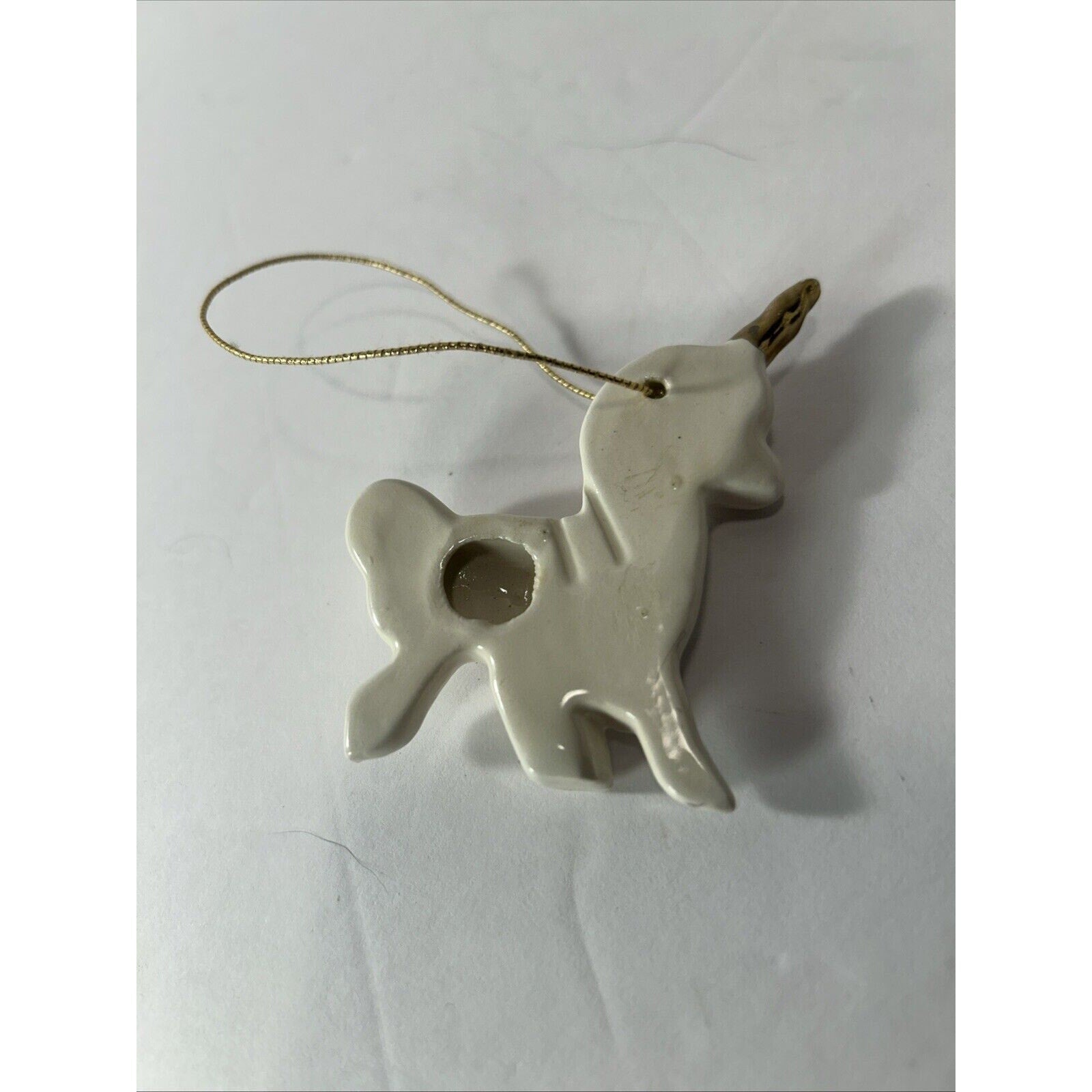 Christmas Ornament Lot of 6 – Wood, Ceramic & Crochet Holiday Mix