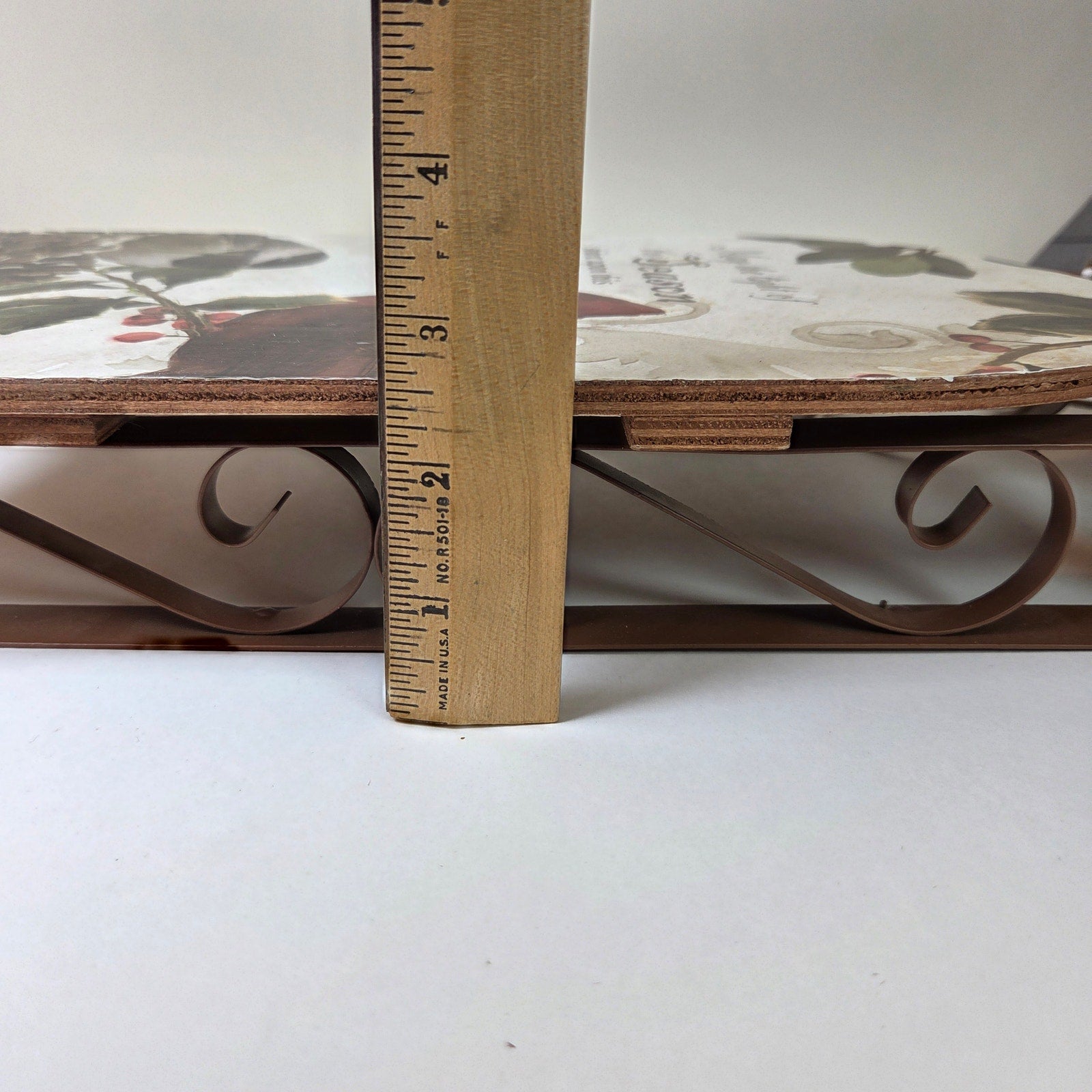 Christmas Wooden Sled Wall Decor Cardinals Blessed Home Sign