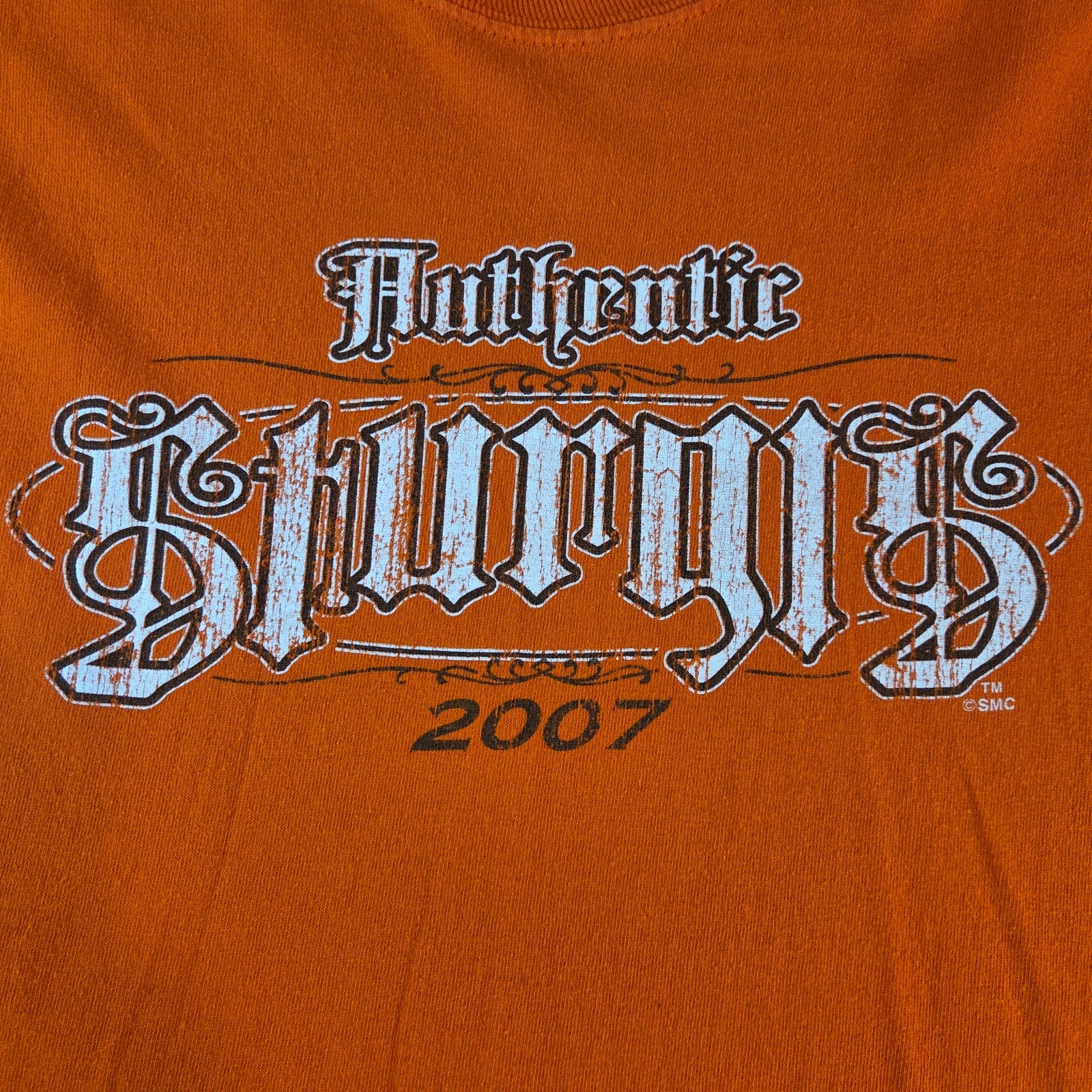 2007 Sturgis Motorcycle Rally Jerzees T-Shirt 2XL Vintage Orange Biker