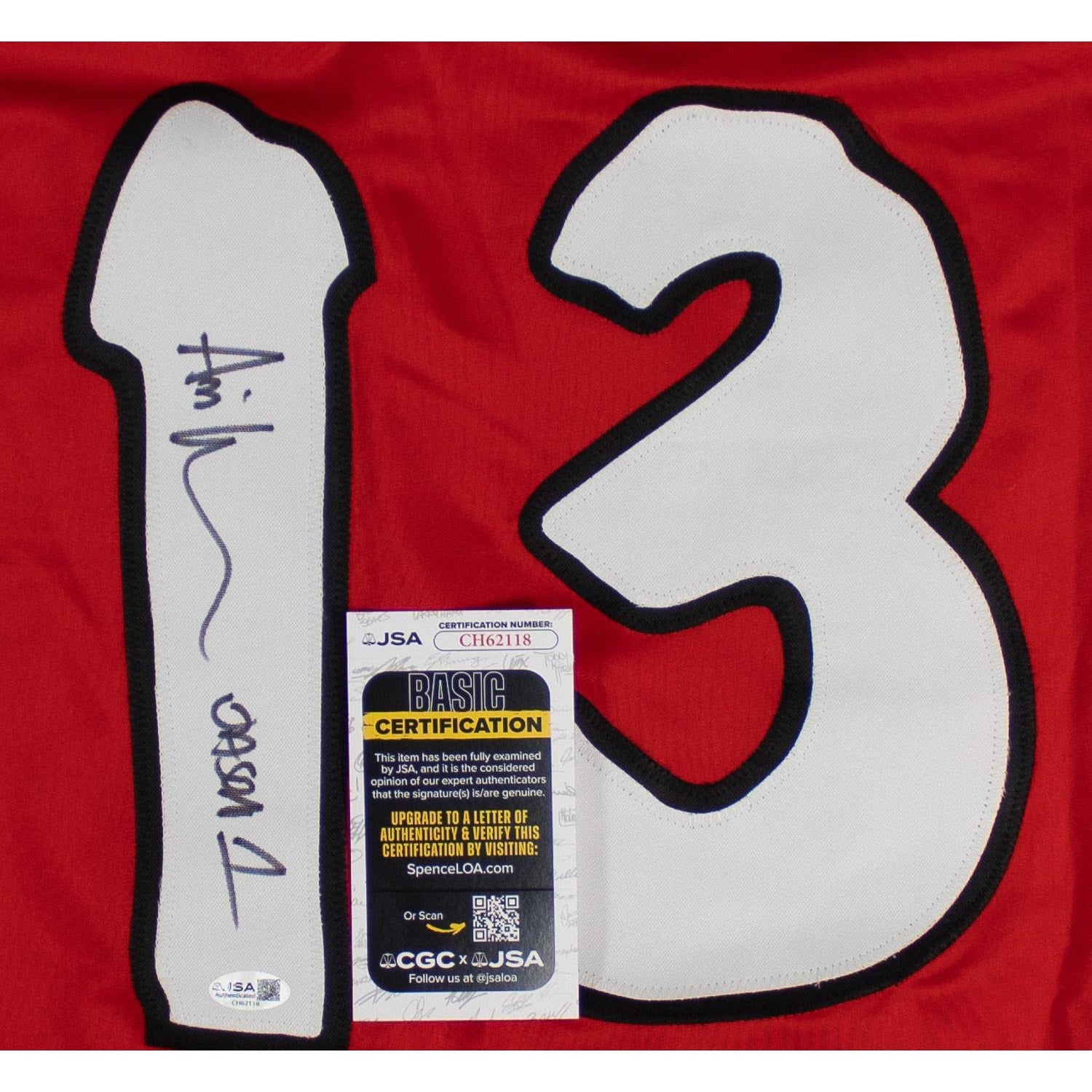 Ari Lehman Jason 1 Signed Jason Voorhees Hockey Jersey JSA COA XL Custom Red
