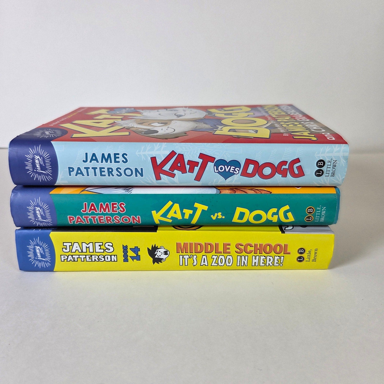 James Patterson Kids Books Lot of 3 Hardcover Kat vs Dogg Middle School