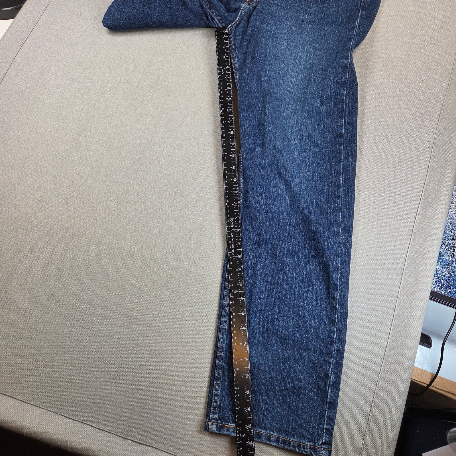 Levi's 505 Regular Fit Jeans Men's 38x32 Dark Wash Straight Leg Mexico