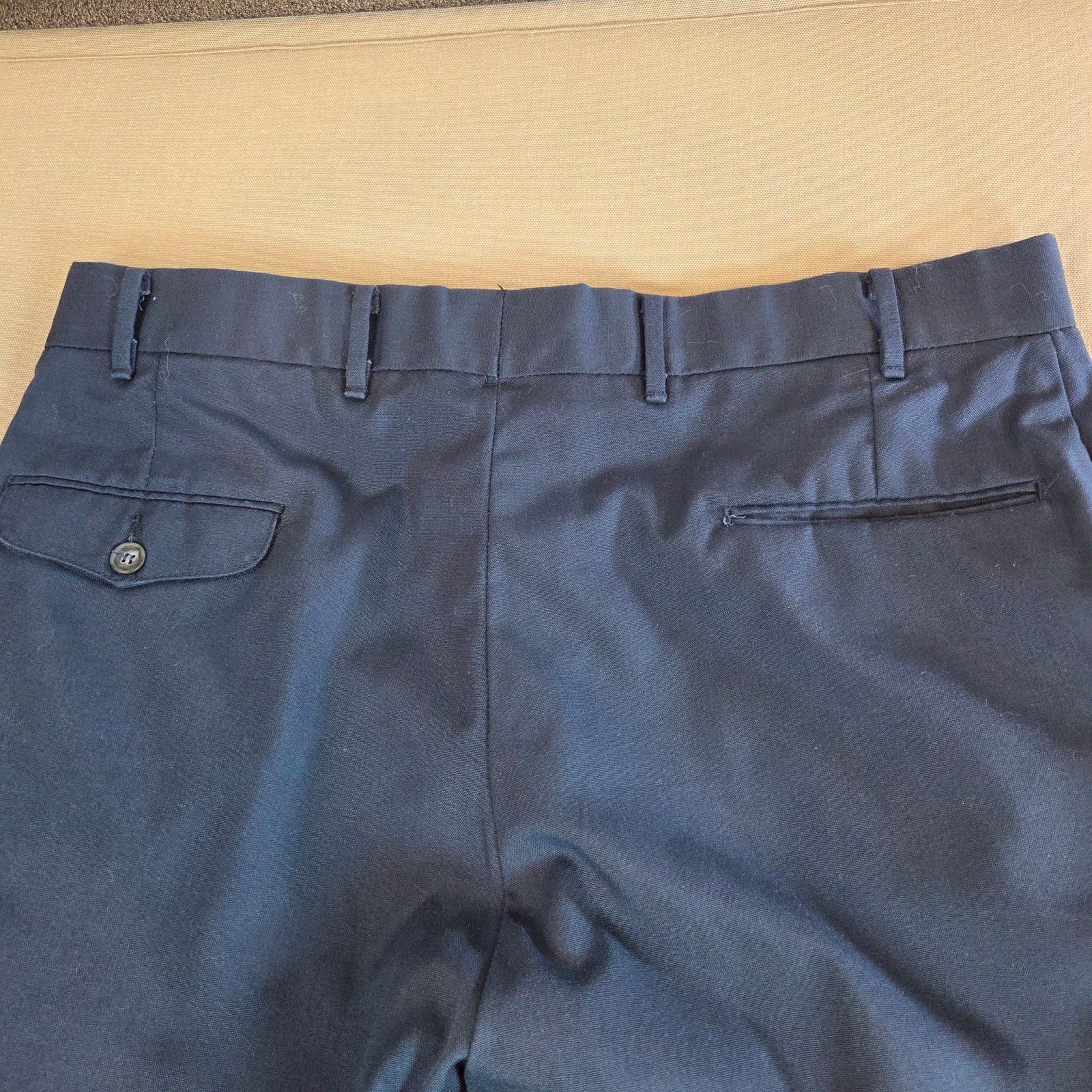 Vintage Wrangler Slacks Men’s 36x27 Made in USA Poly Blend Trousers 70s 80s