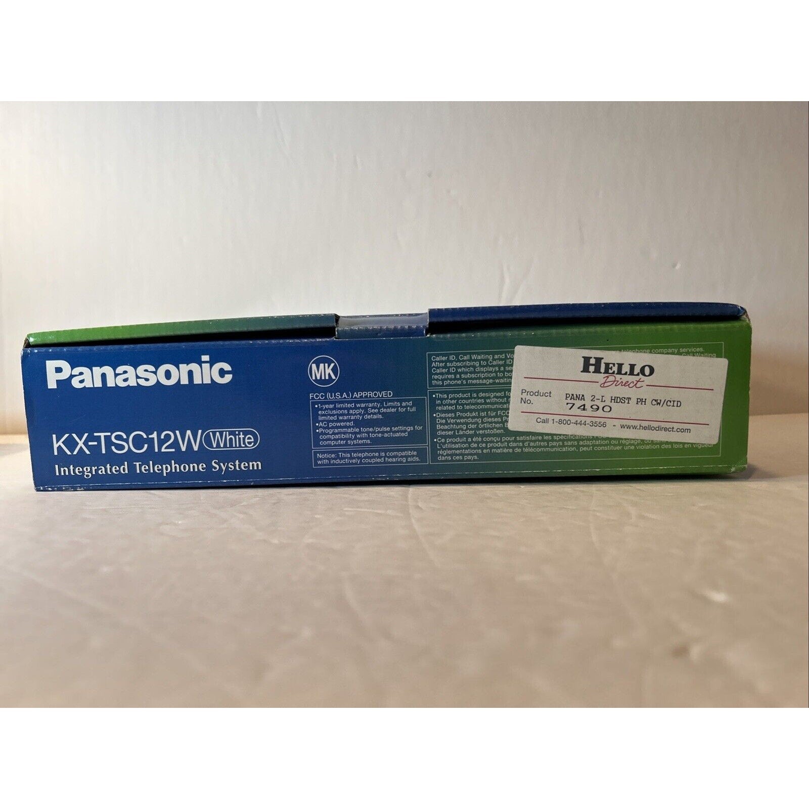 Panasonic KX-TSC12W Corded Landline Phone Caller ID 2-Line System White NIB