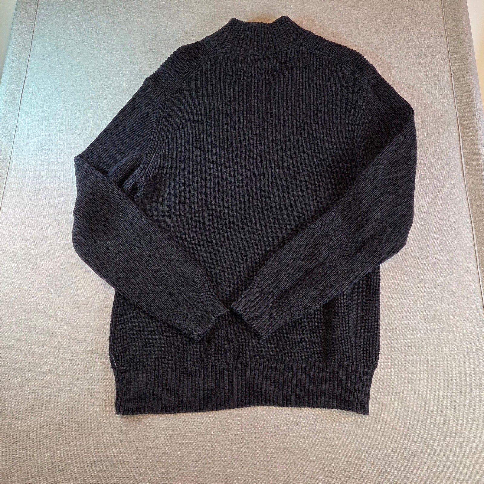 Calvin Klein Navy 1/4 Zip Cotton Sweater Men’s XL (Fits Like Large)