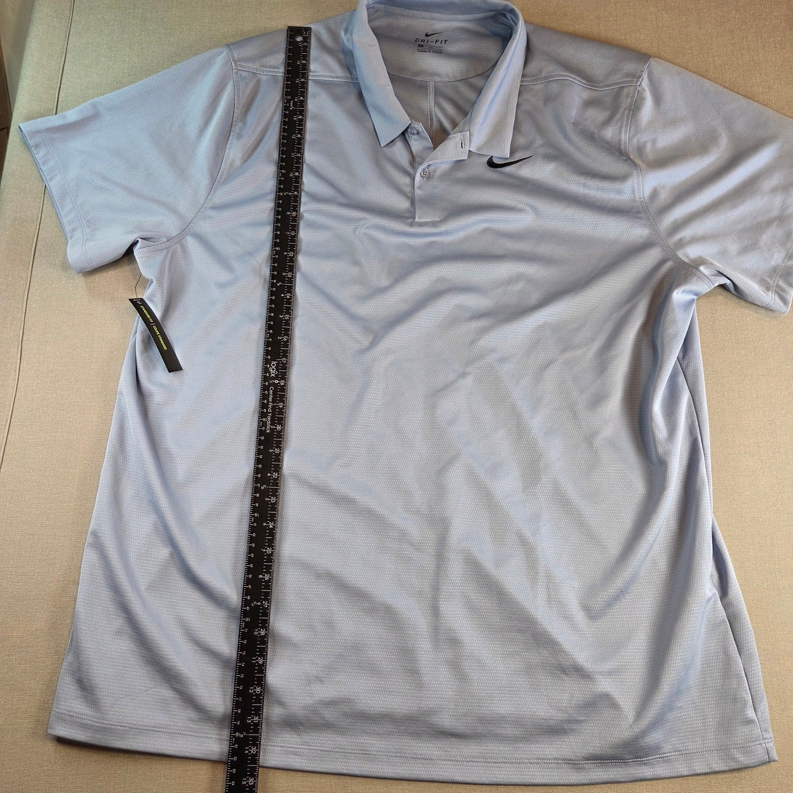 Nike Dri-Fit Polo Shirt XXL Light Blue Standard Fit NWT