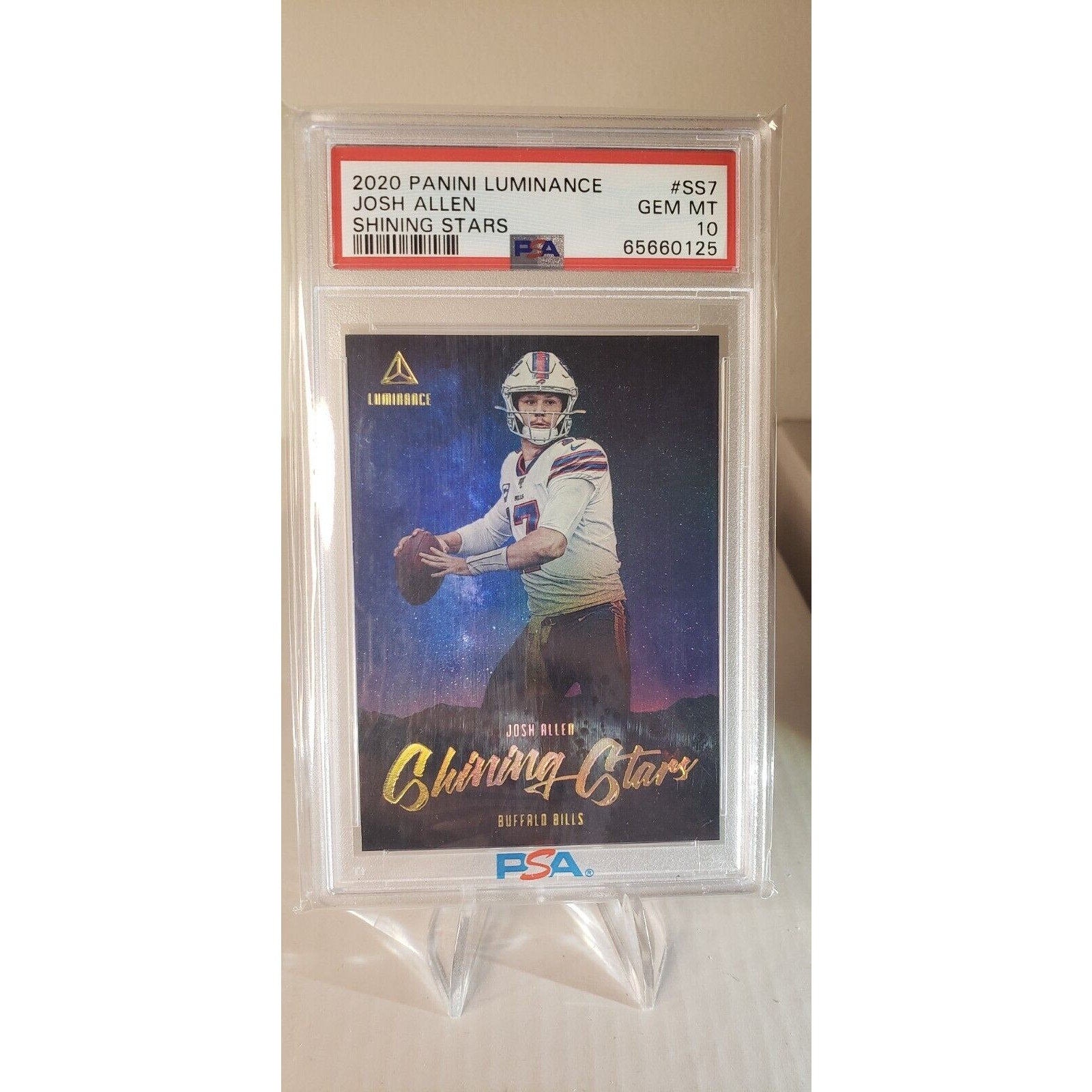 2020 Panini Luminance Shining Stars Josh Allen PSA 10 SSP Insert