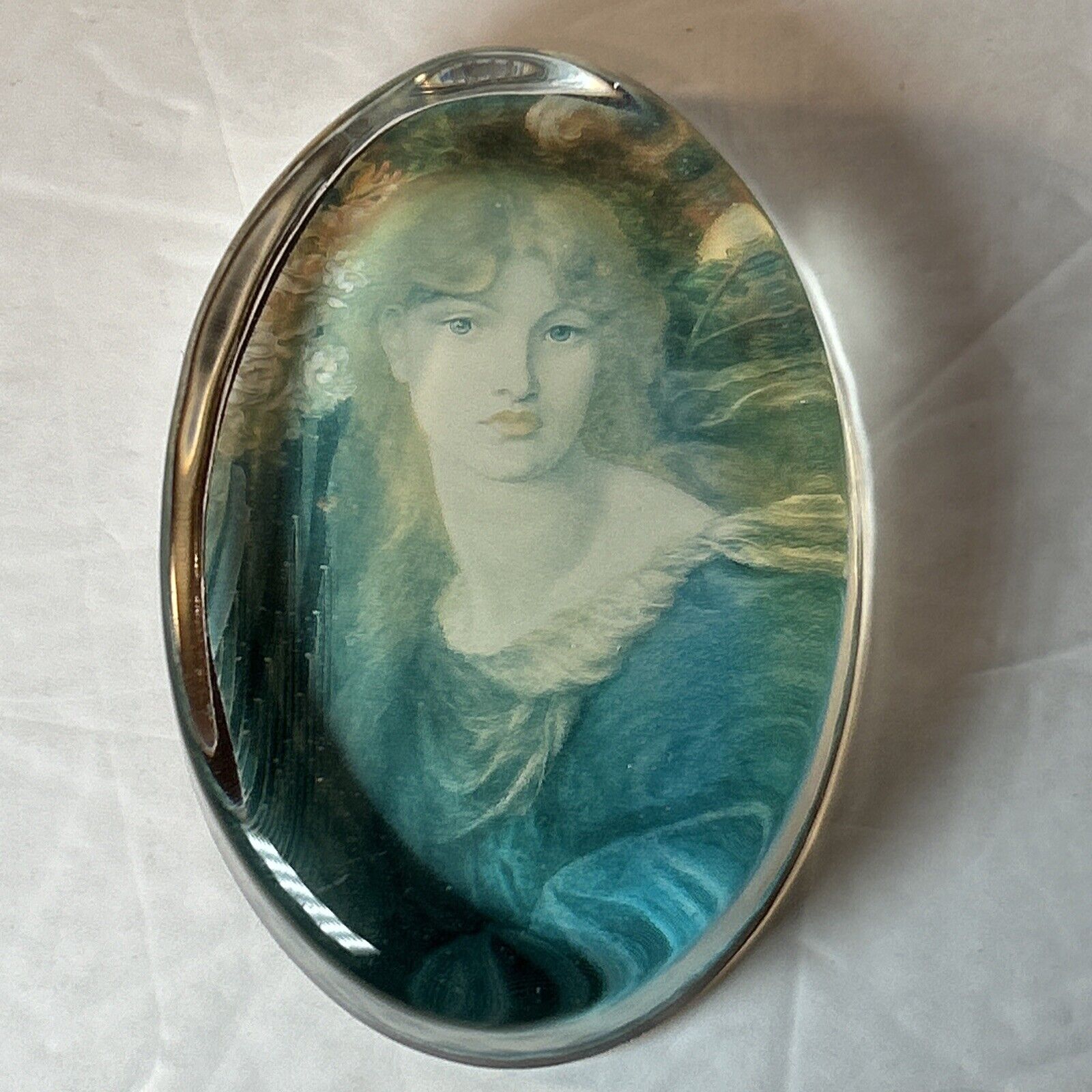 Vintage Past Times La Ghirlandata Paperweight by Dante Gabriel Rossetti