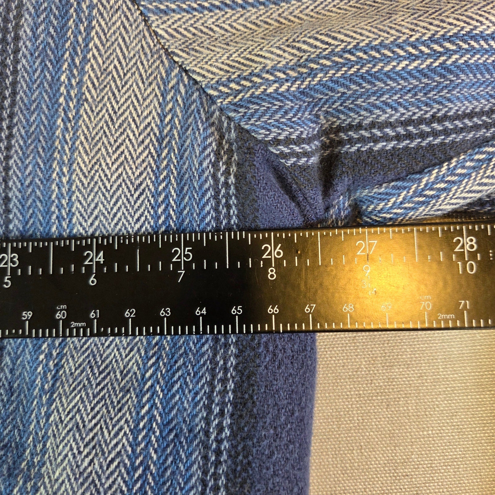 Dakota Tallman Western Pearl Snap Shirt XL Blue Stripe