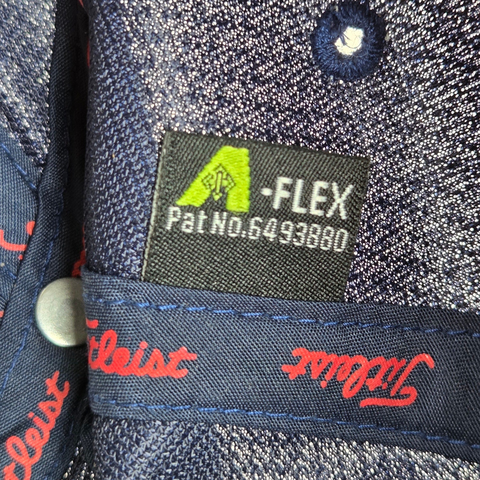 Titleist Pro V1 A-Flex Fitted Golf Cap Hat S/M Coolmax China FJ Logo Navy