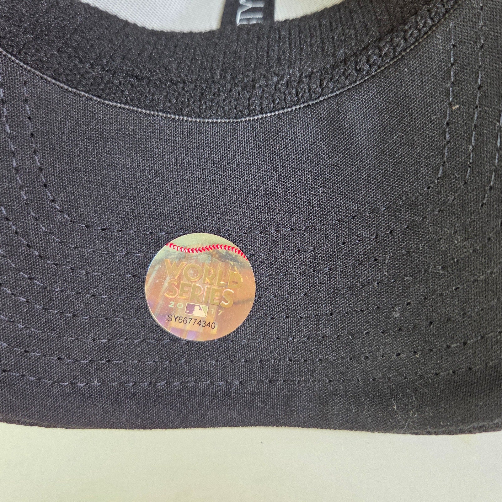 New Era 39Thirty Houston Astros 2017 World Series Champs Hat osfm Black Gray