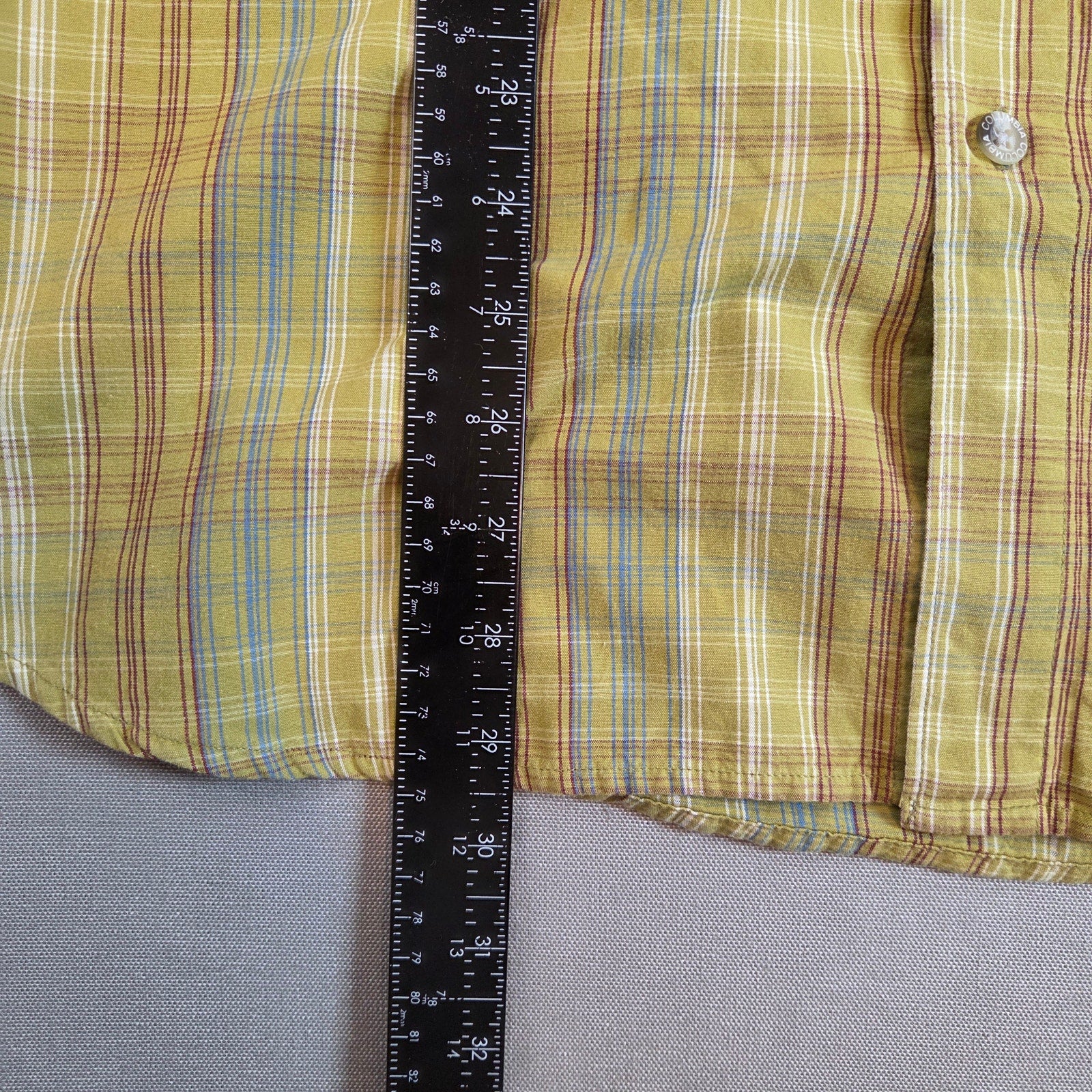 Columbia Sportswear Plaid Button Down Shirt Men’s XL Short Sleeve Cotton
